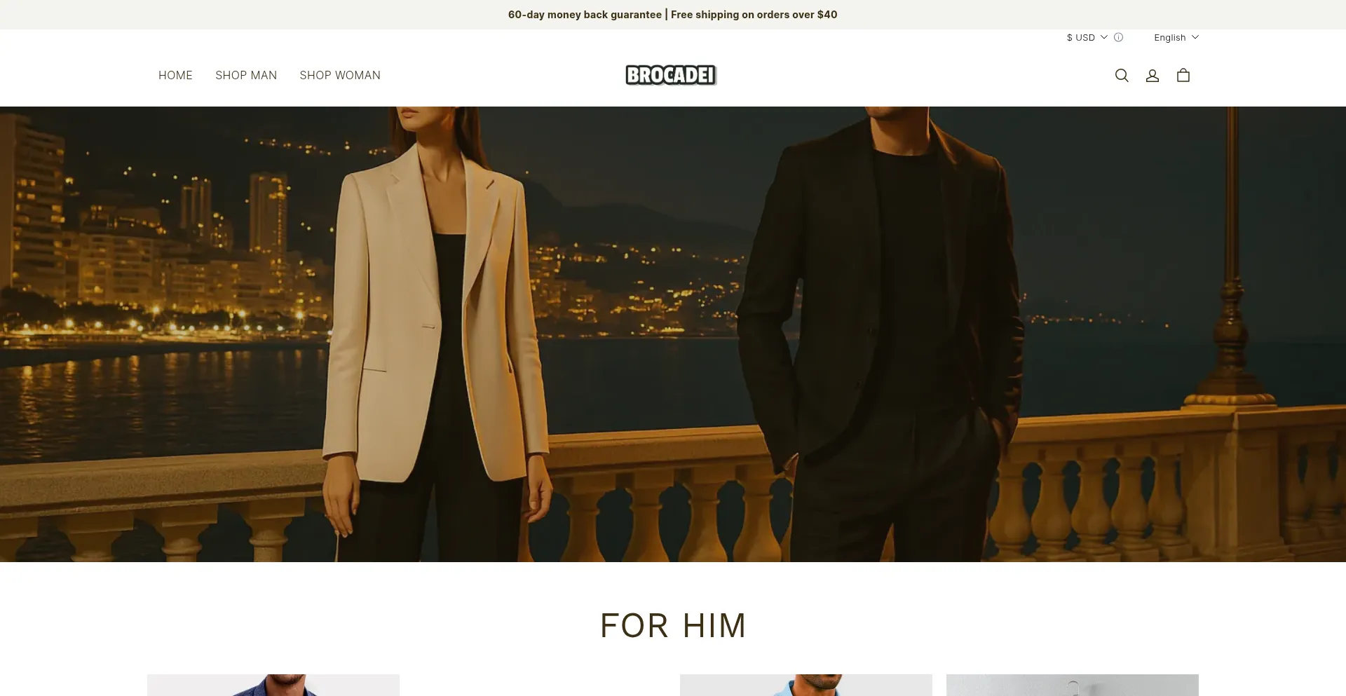 Website screenshot of Brocadei.com