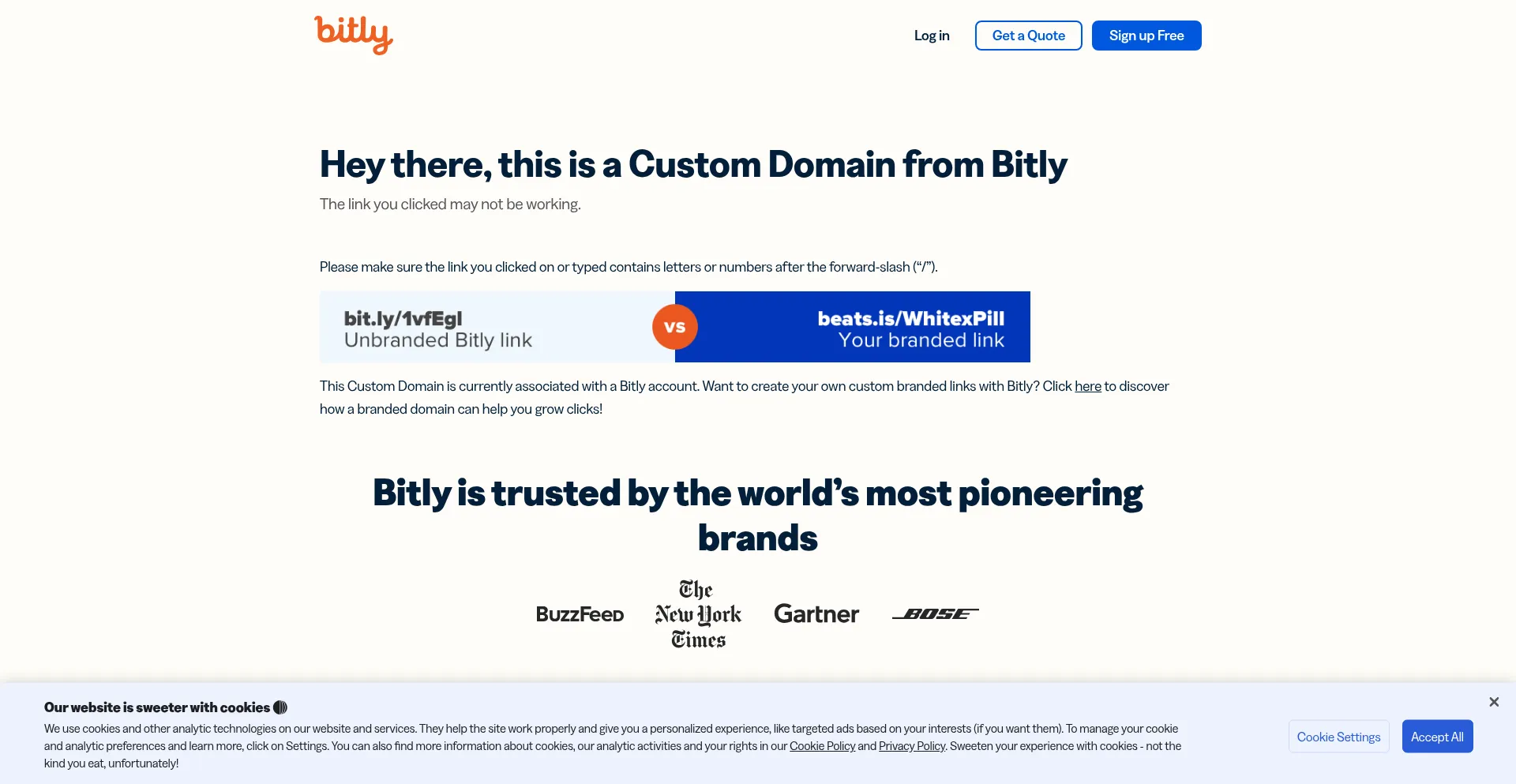 Website screenshot of Brthr.us