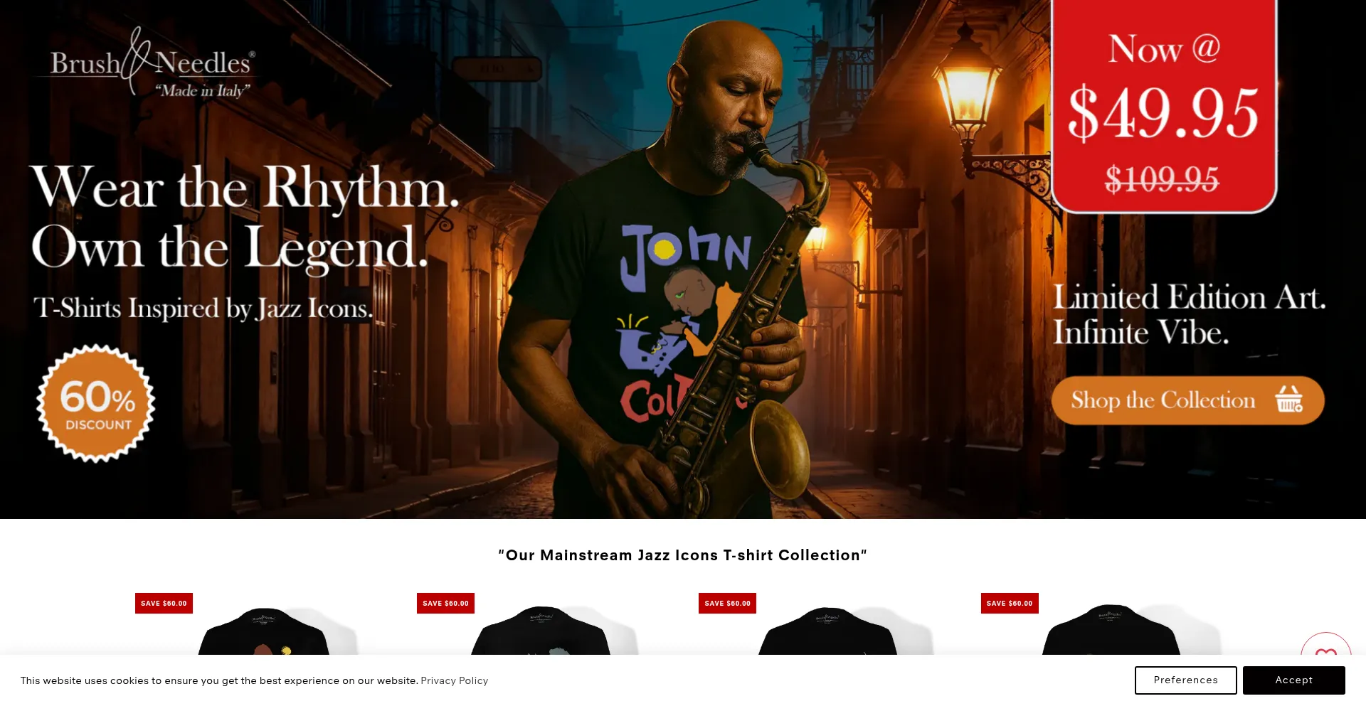 Website screenshot of Brushneedles.com