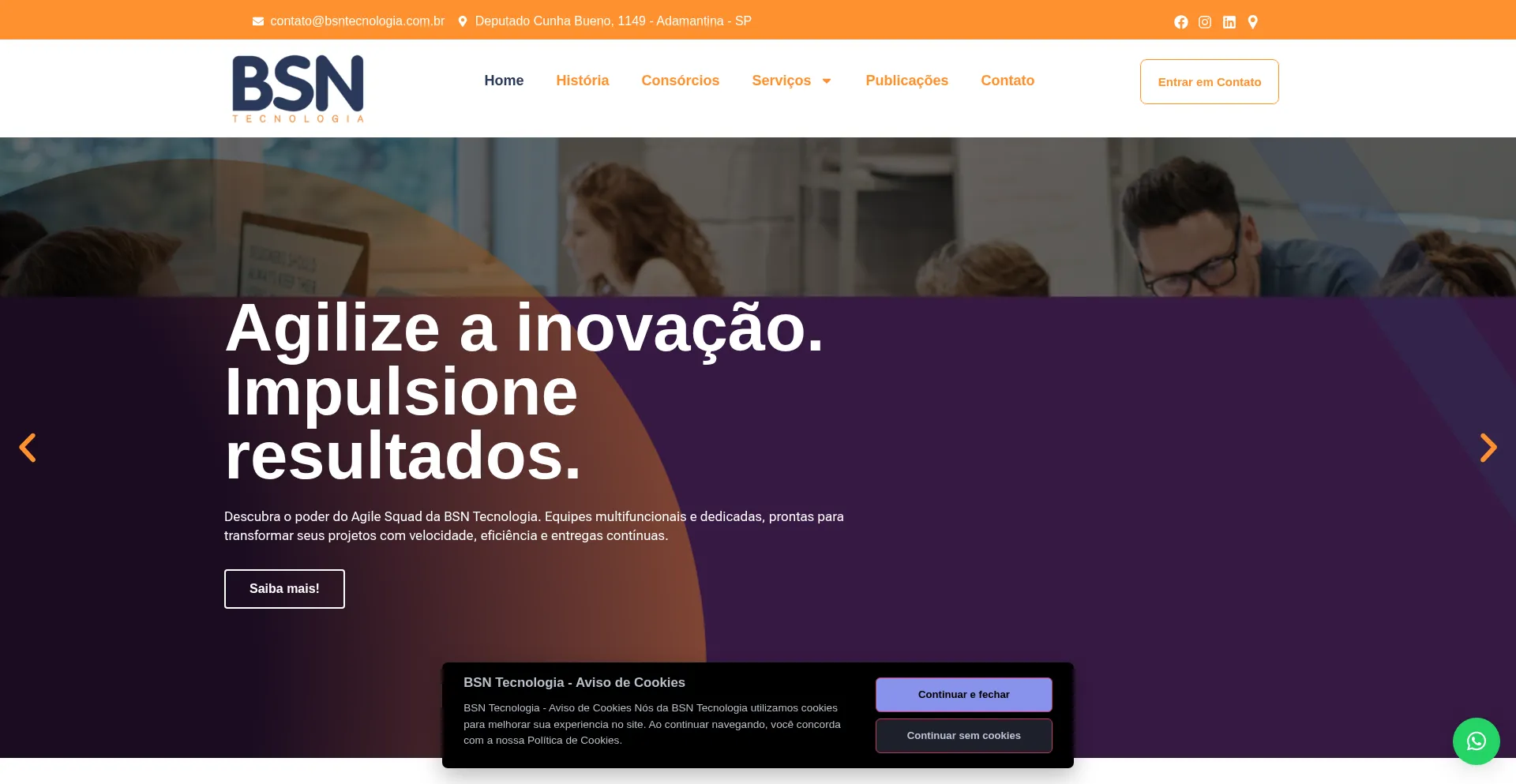 Bsntecnologia.com.br Screenshot