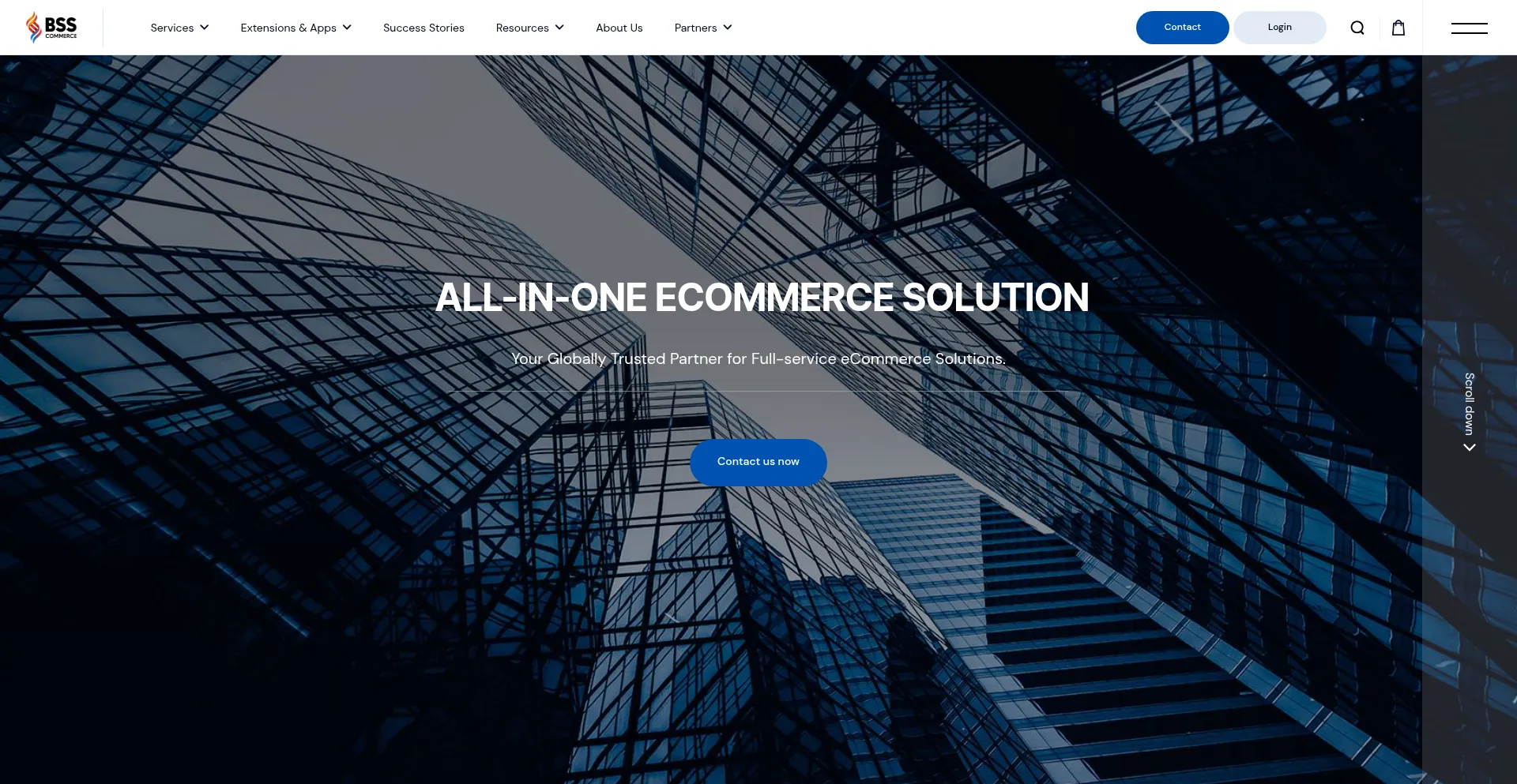 Website screenshot of Bsscommerce.com