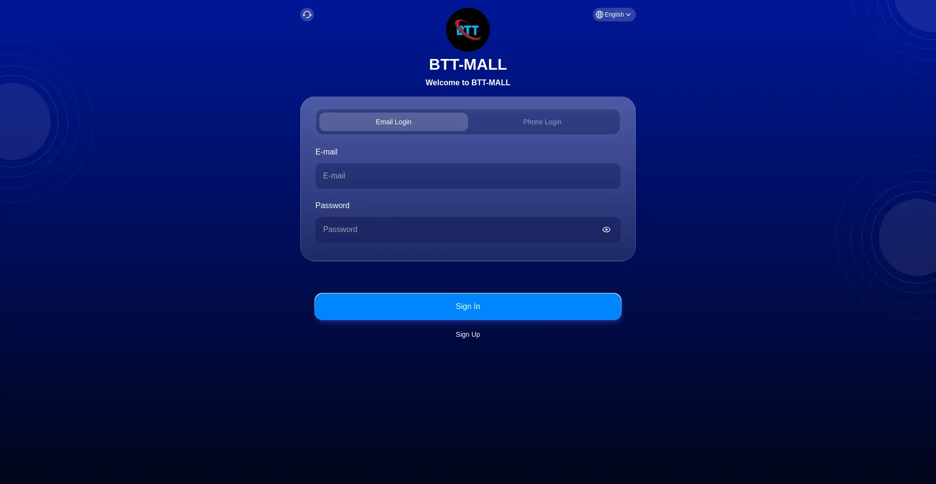 Website screenshot of Btt-mall.com