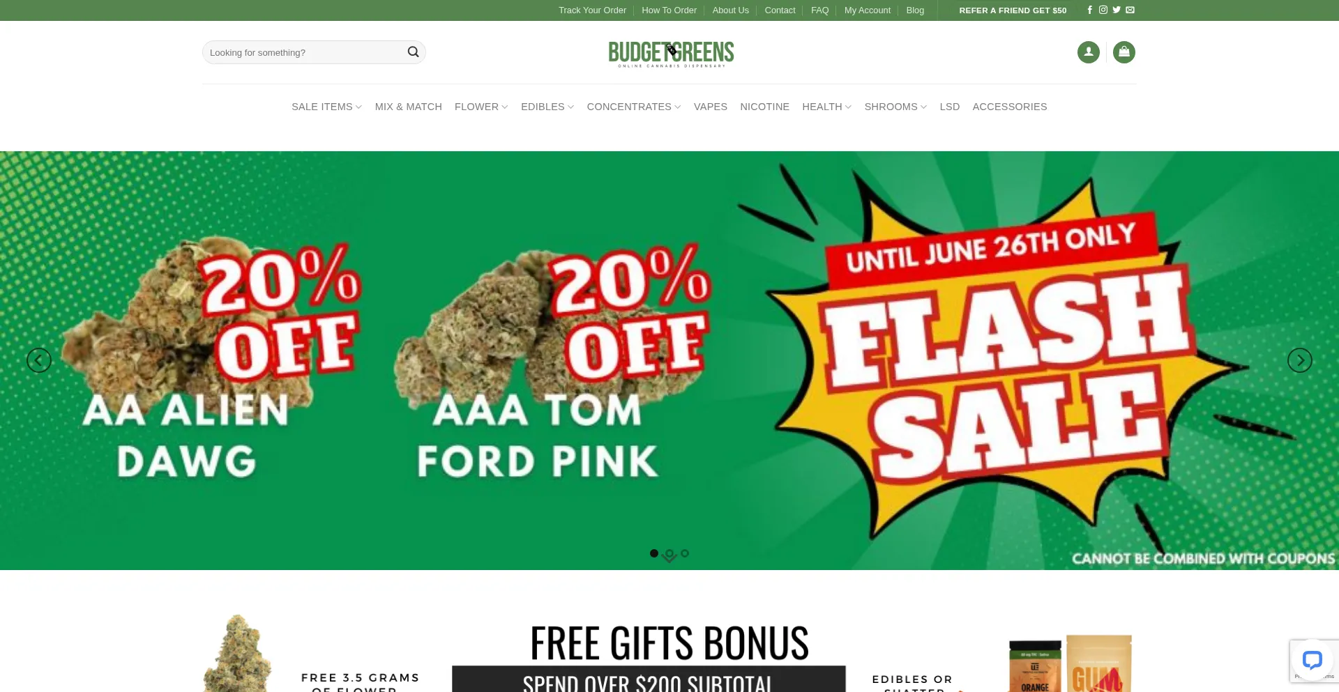 Website screenshot of Budgetgreens.co