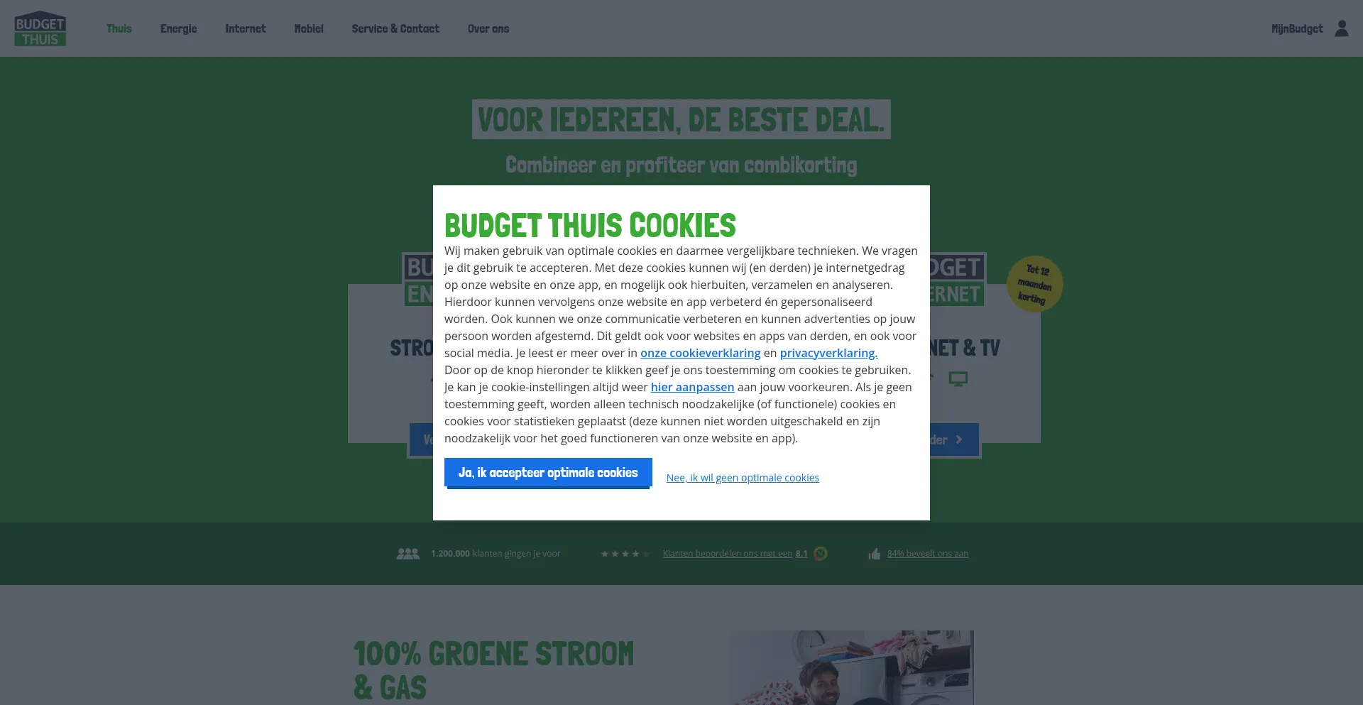 Budgetthuis.nl Screenshot