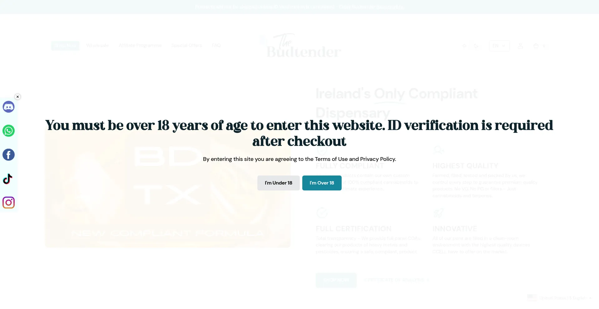 ¿És Seguro y Confiable Budtender.ie?