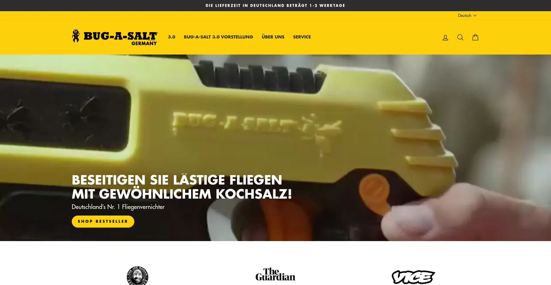 Website screenshot of Bugasalt.de