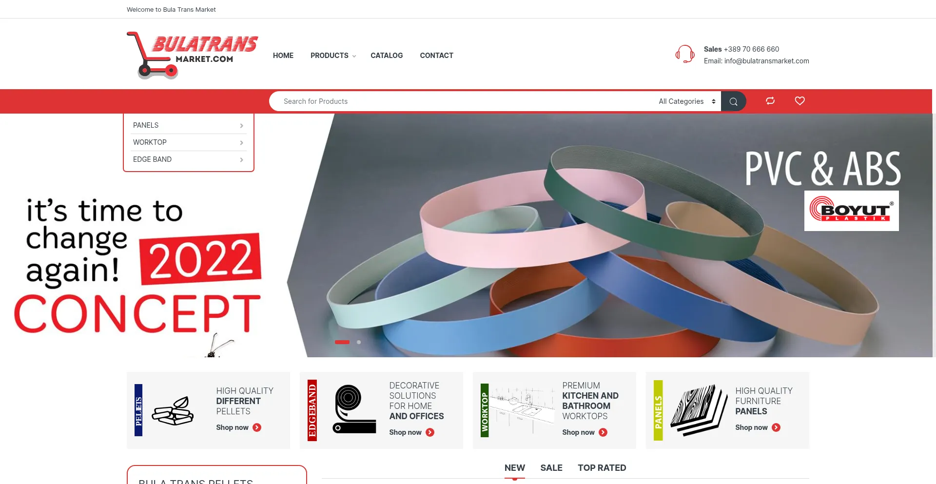 Website screenshot of Bulatransmarket.com