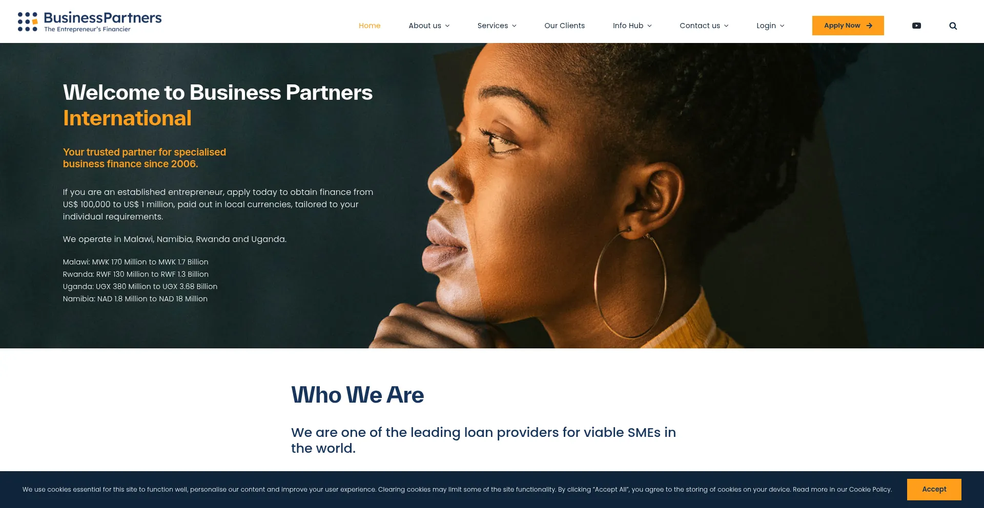 ¿És Seguro y Confiable Businesspartners.africa?