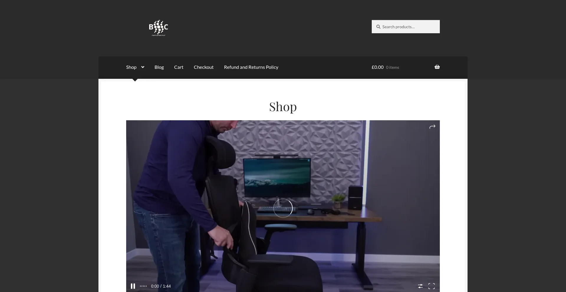 Website screenshot of Buttcomfort.com