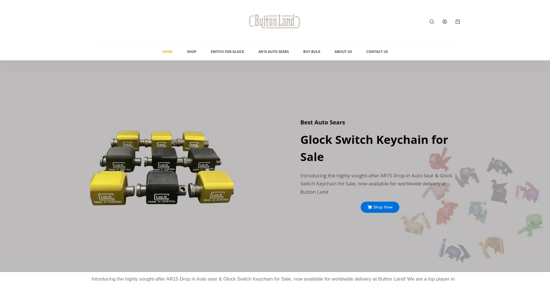 Website screenshot of Buttonlandsears.org