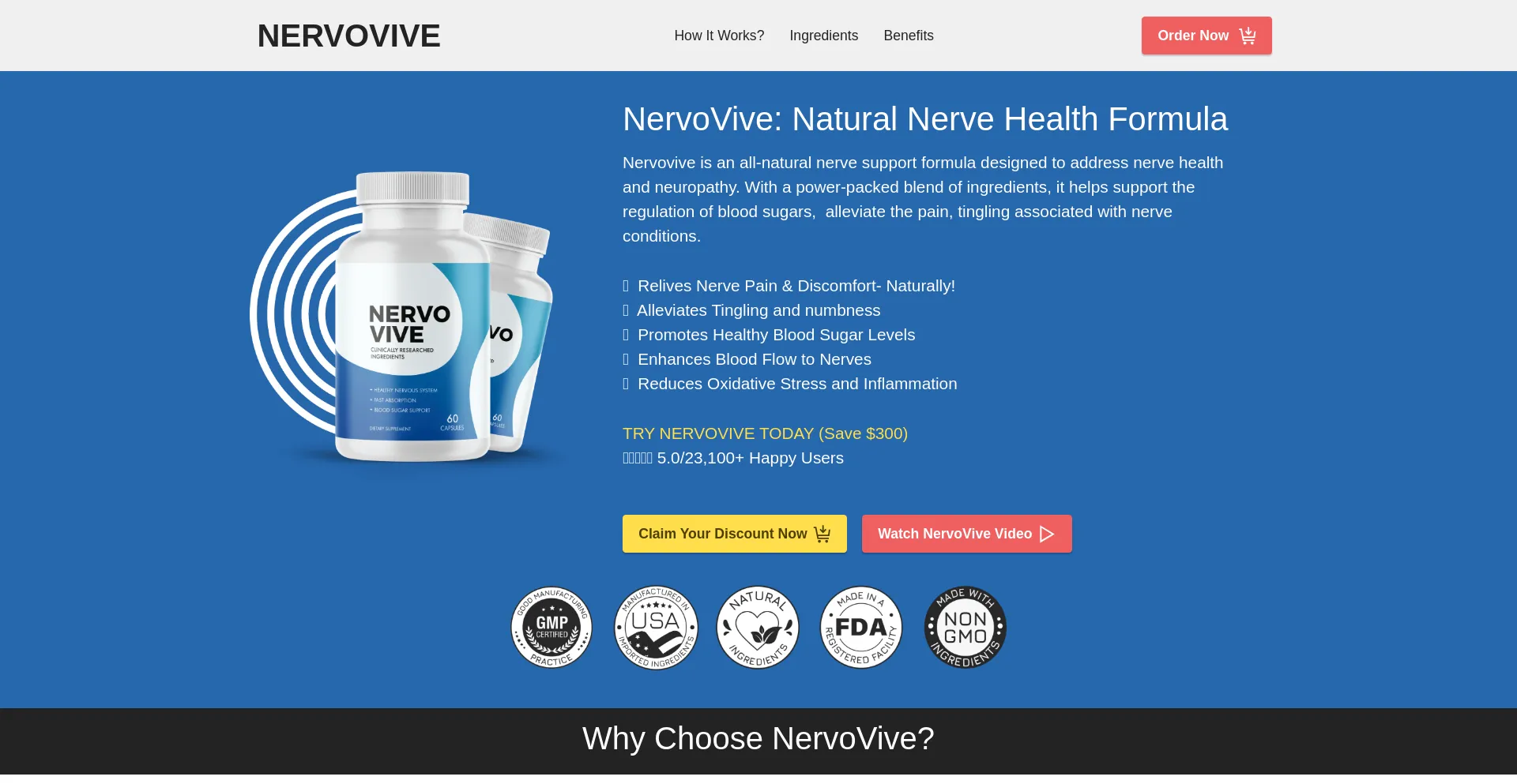 Website screenshot of Buy-nervovive.com