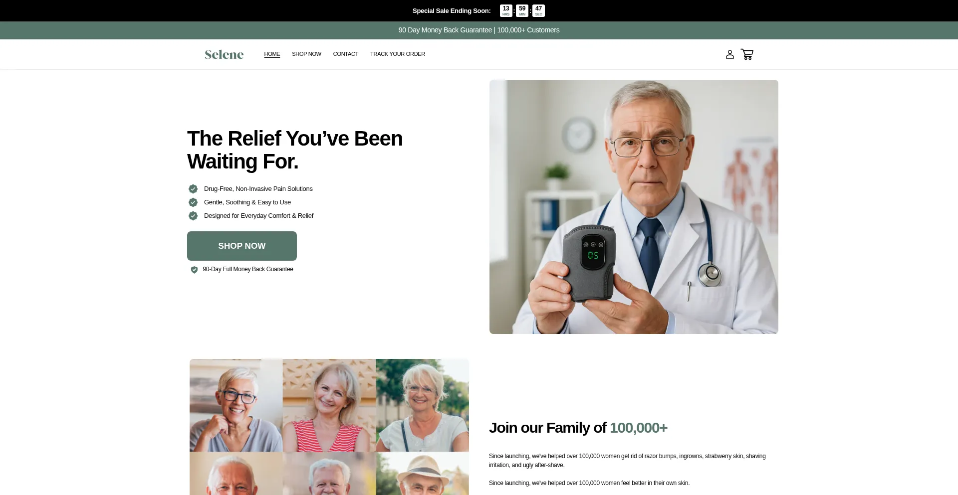 Website screenshot of Buy-selene.com