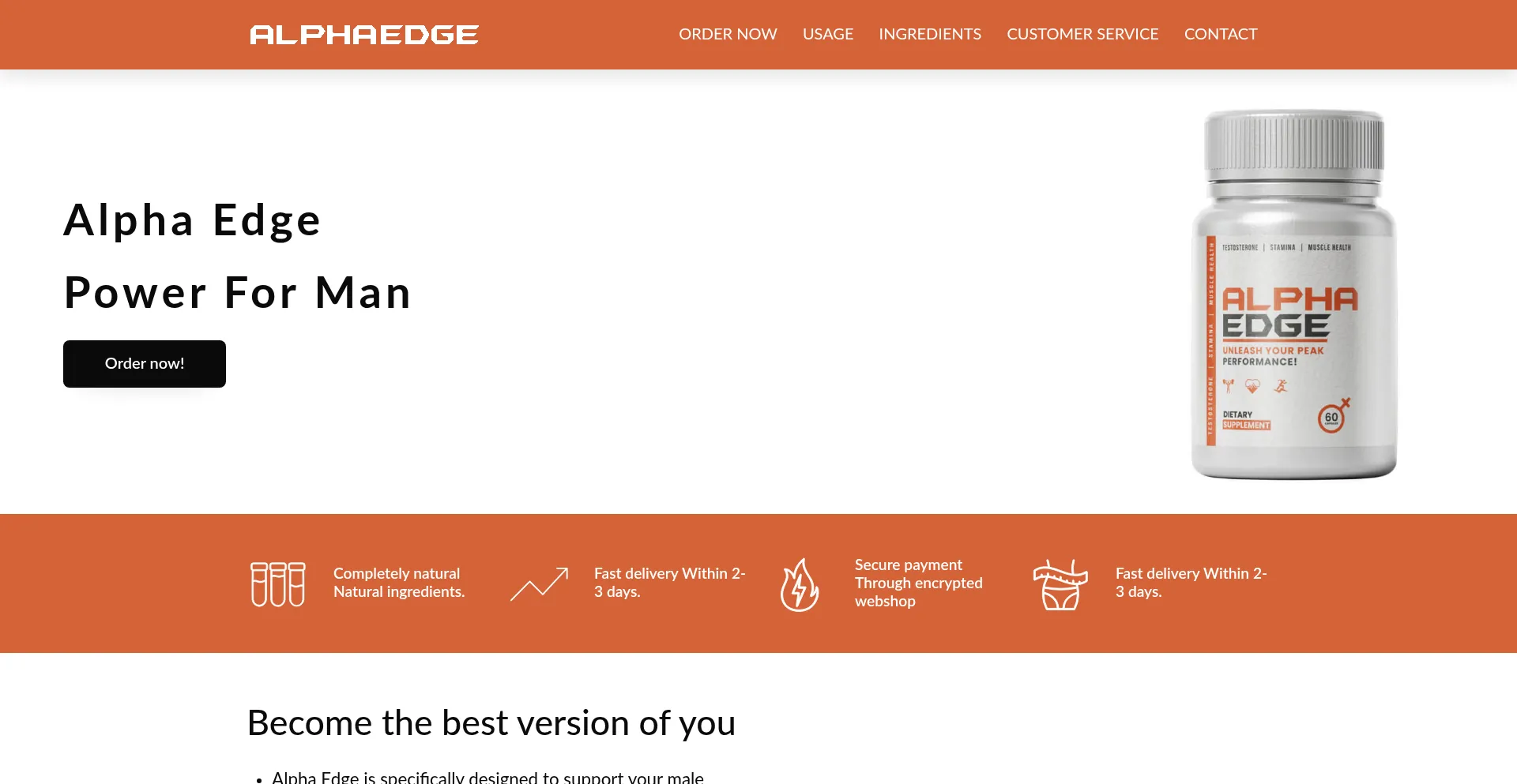 Website screenshot of Buyalphaedge.com