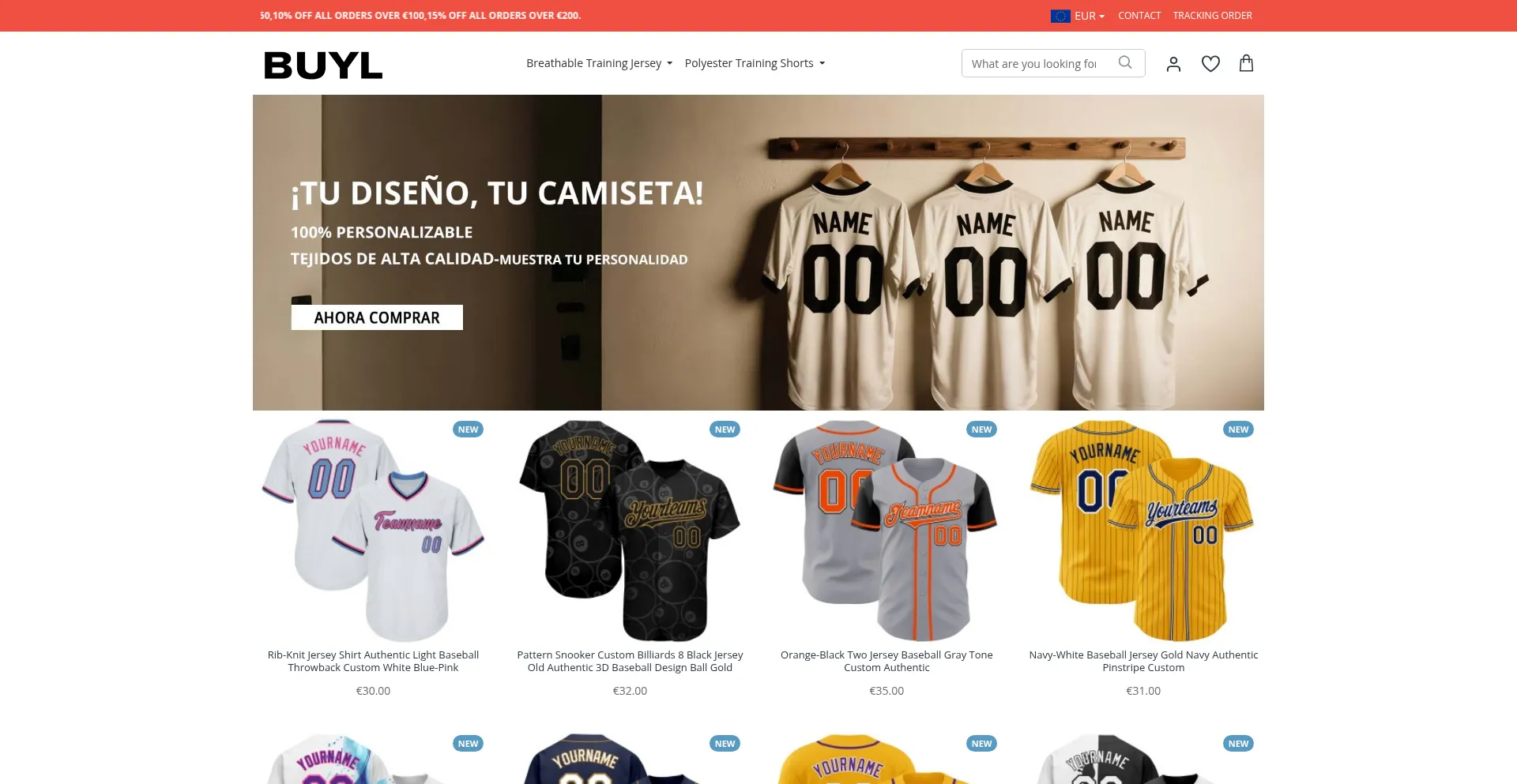 Website screenshot of Buyl.es