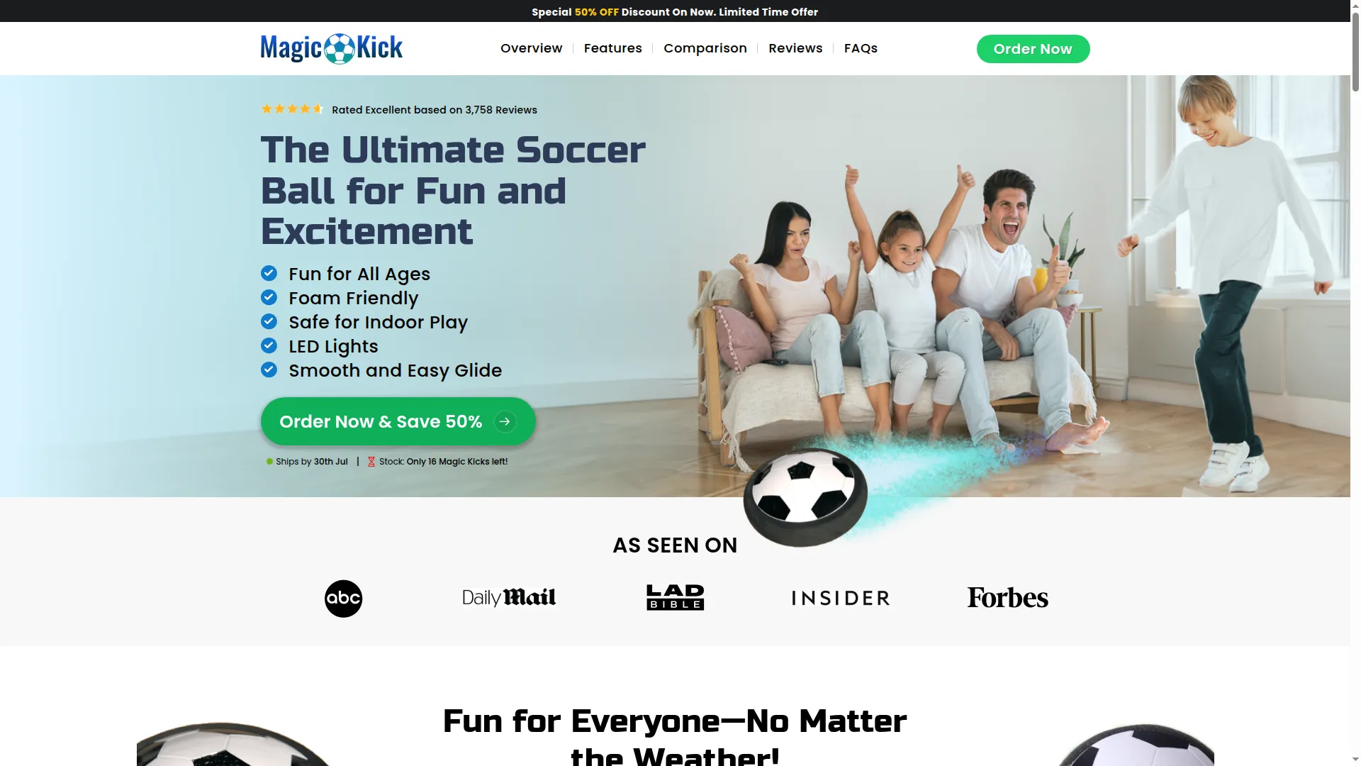 Buymagickickhoversoccerball.com