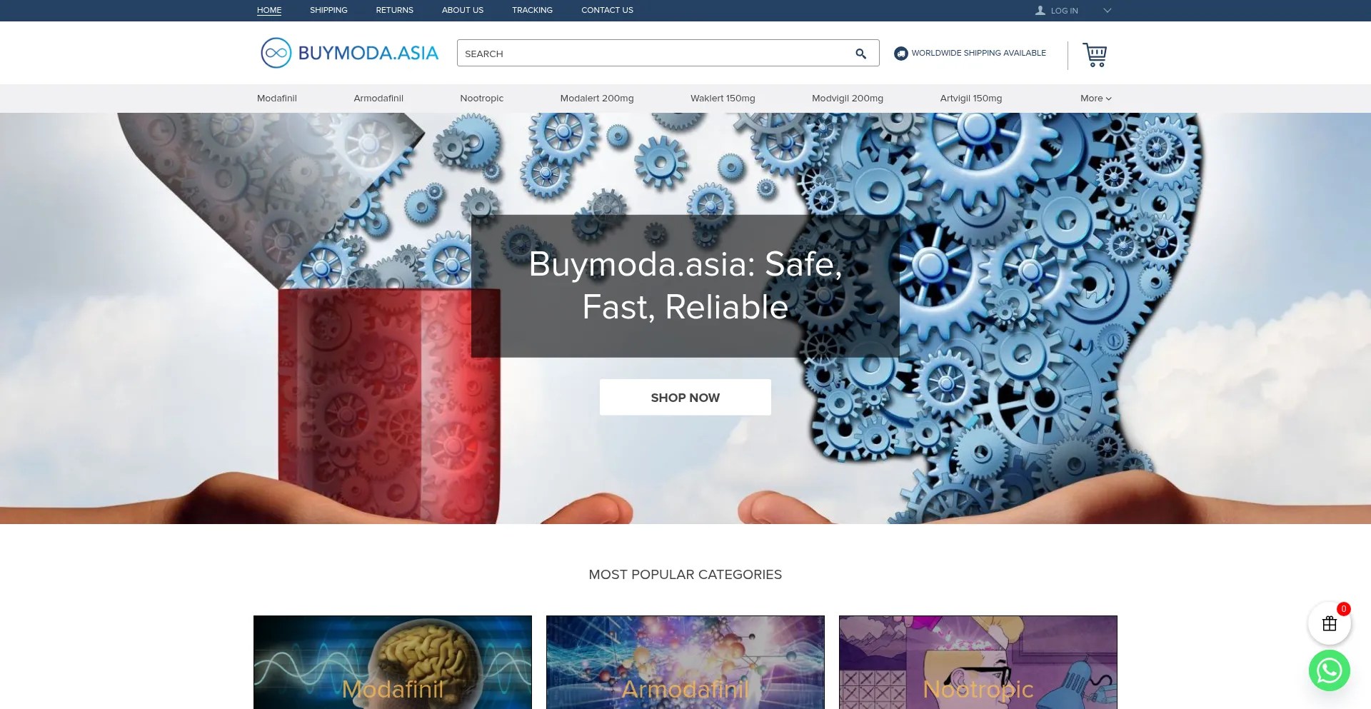 Website screenshot of Buymoda.asia