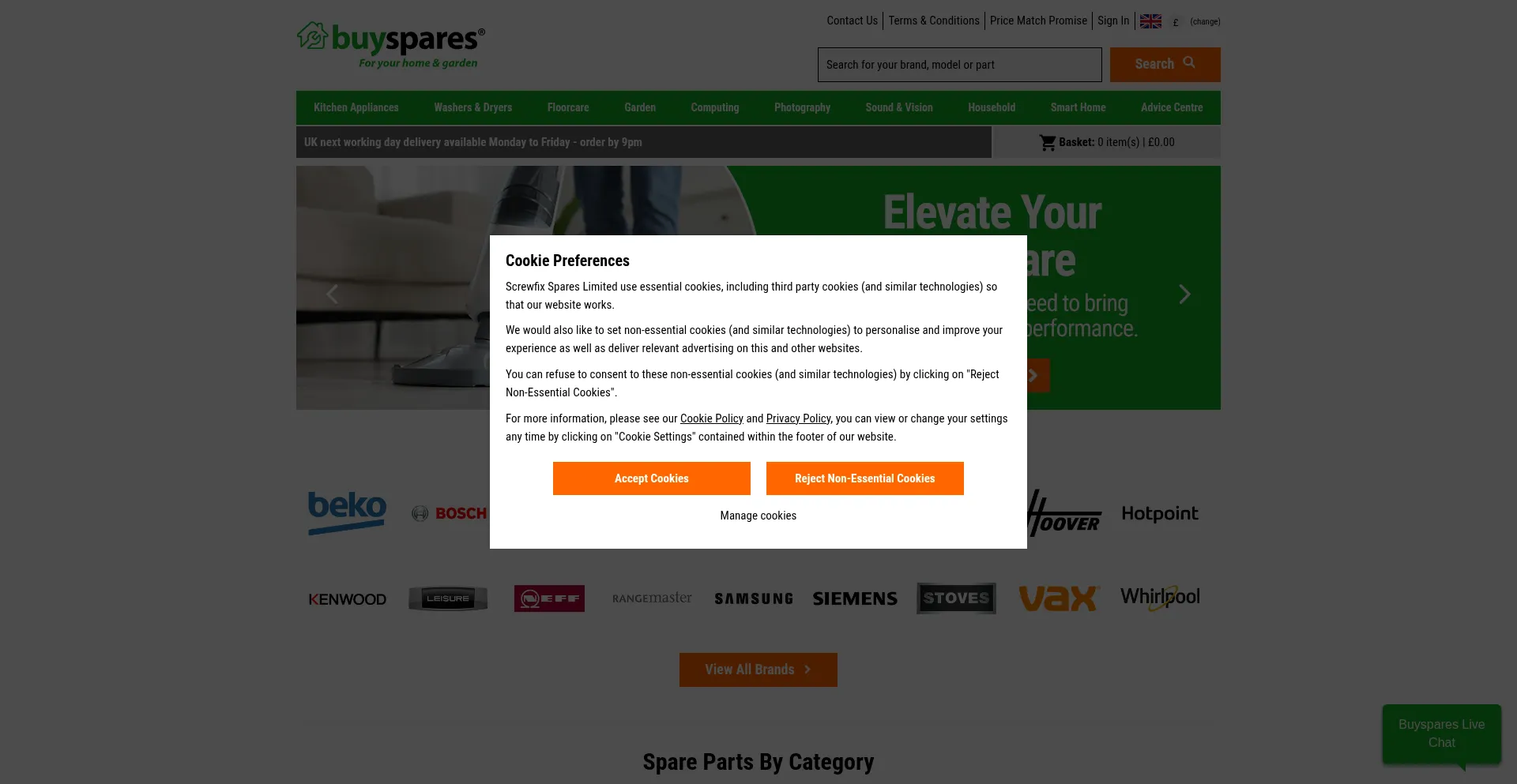 Buyspares.co.uk Screenshot