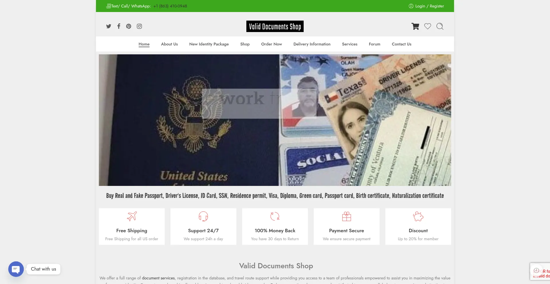 ¿És Seguro y Confiable Buyvaliddocuments.com?
