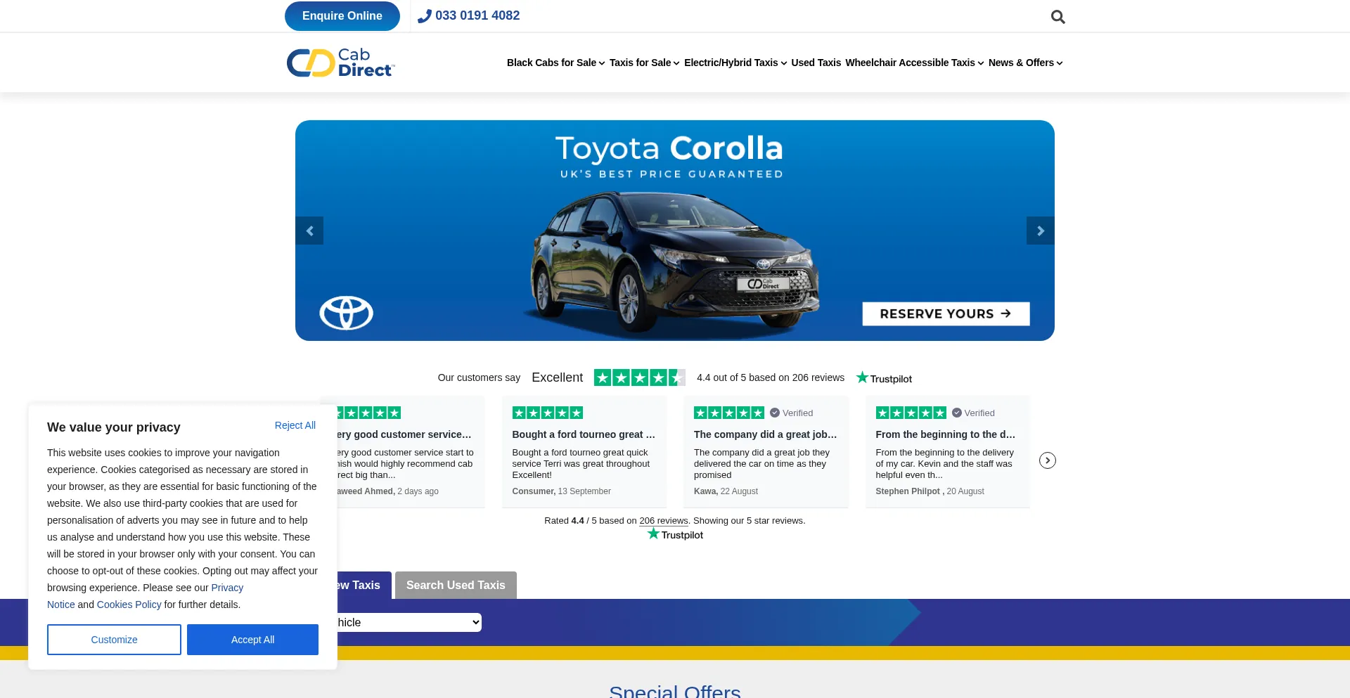 Cabdirect.com Screenshot