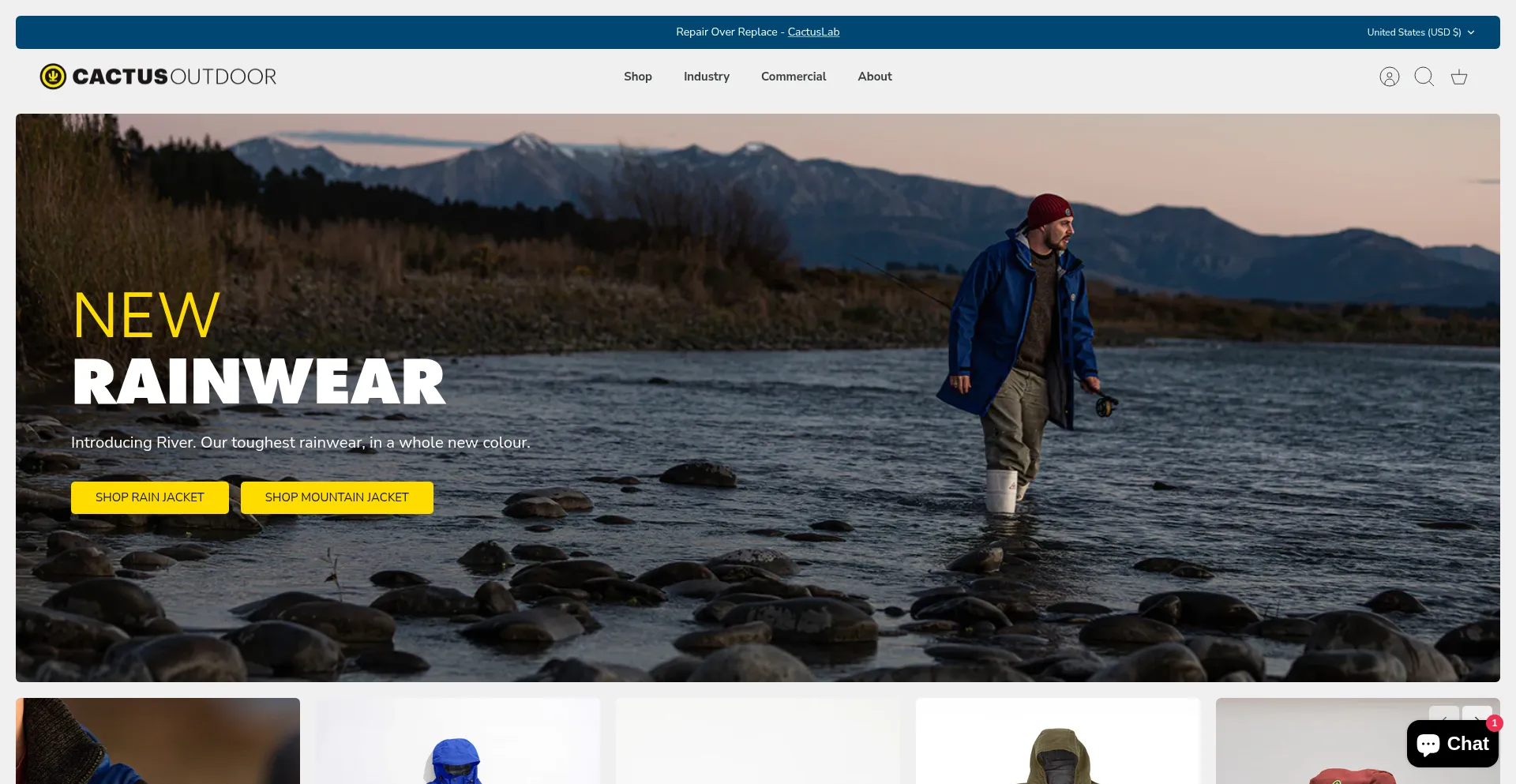 Website screenshot of Cactusoutdoor.co.nz