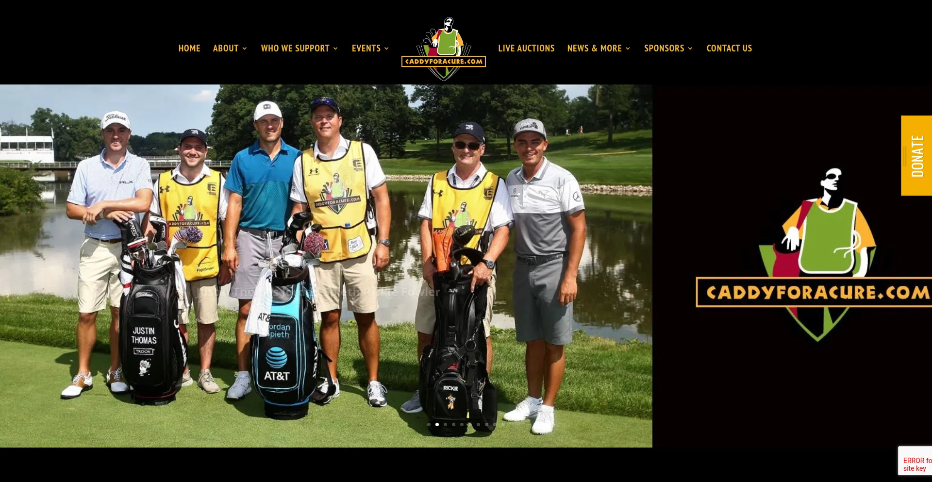 Website screenshot of Caddyforacure.com