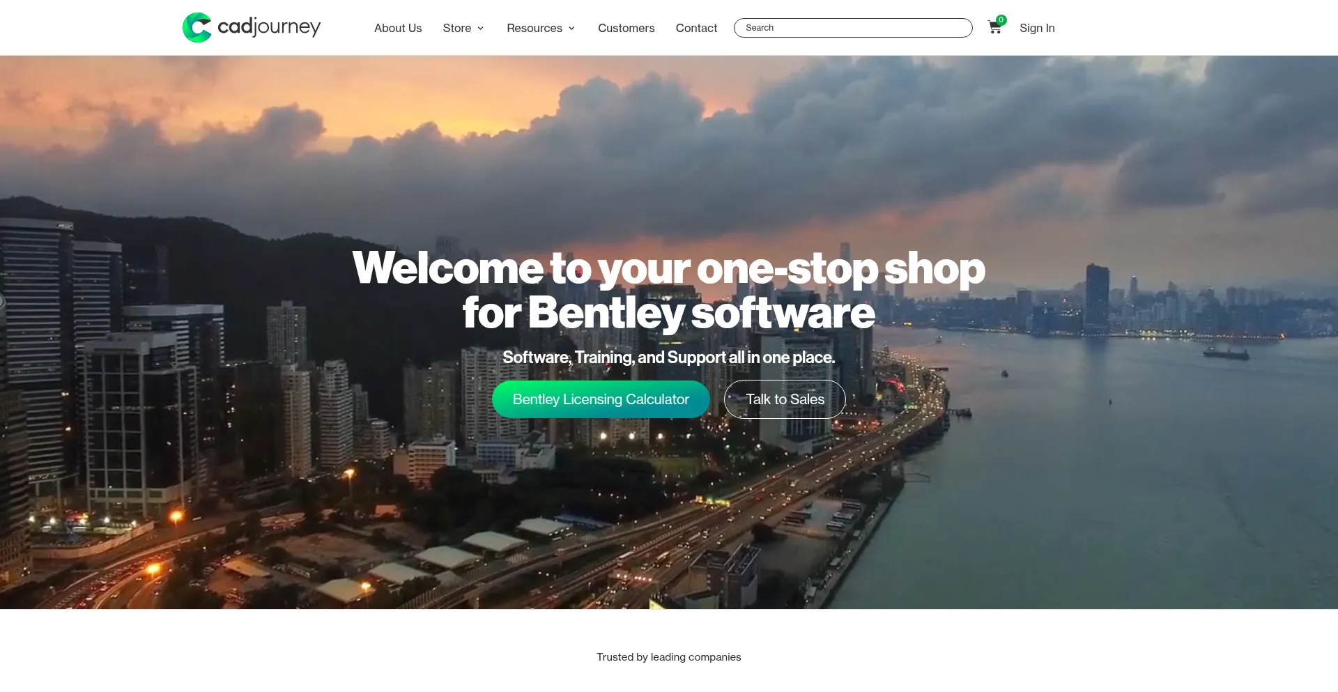 Website screenshot of Cadjourney.com