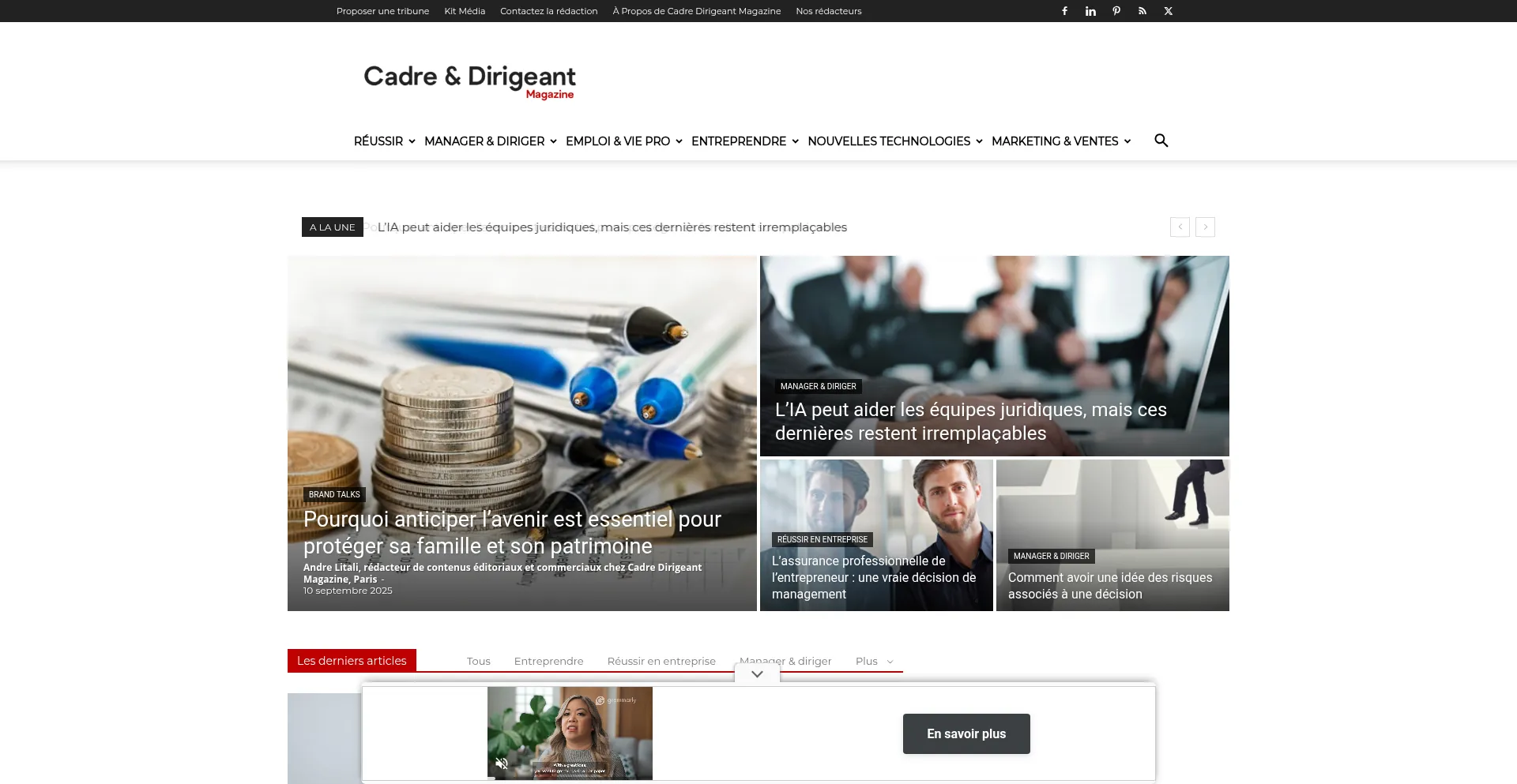 ¿És Seguro y Confiable Cadre-dirigeant-magazine.com?