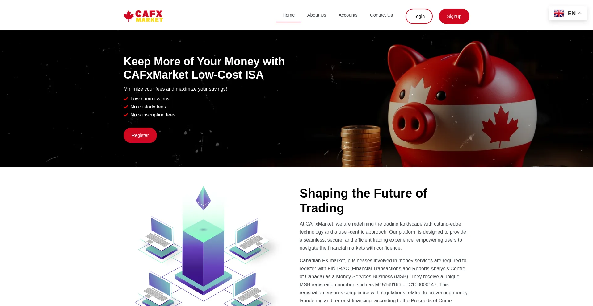 ¿És Seguro y Confiable Cafxmarket.io?
