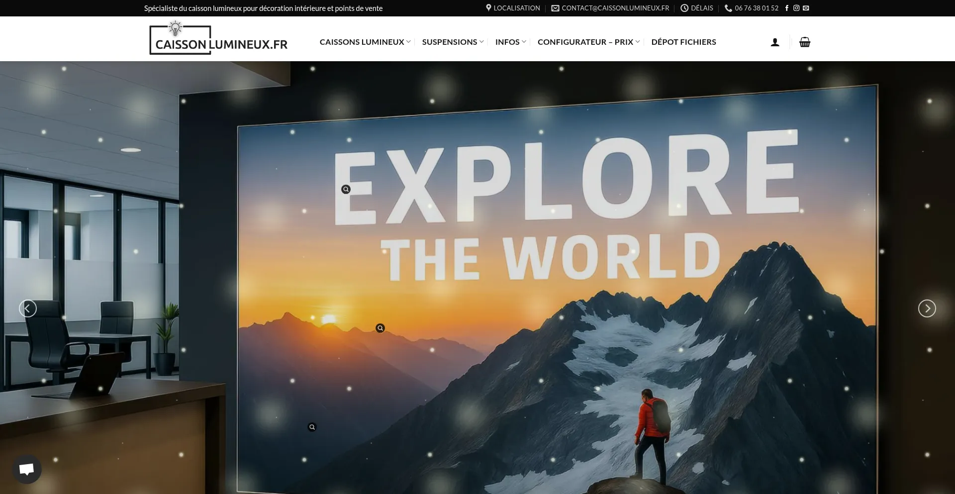 Caissonlumineux.fr Screenshot