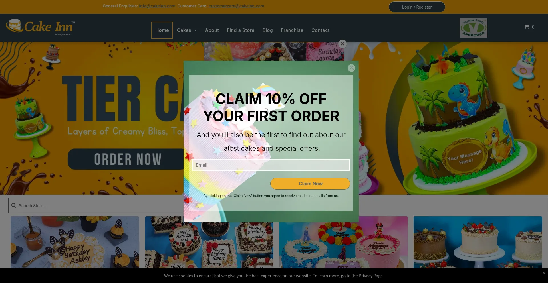 ¿És Seguro y Confiable Cakeinn.co.uk?