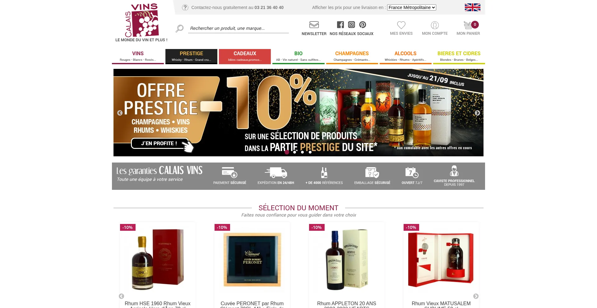 ¿És Seguro y Confiable Calais-vins.com?