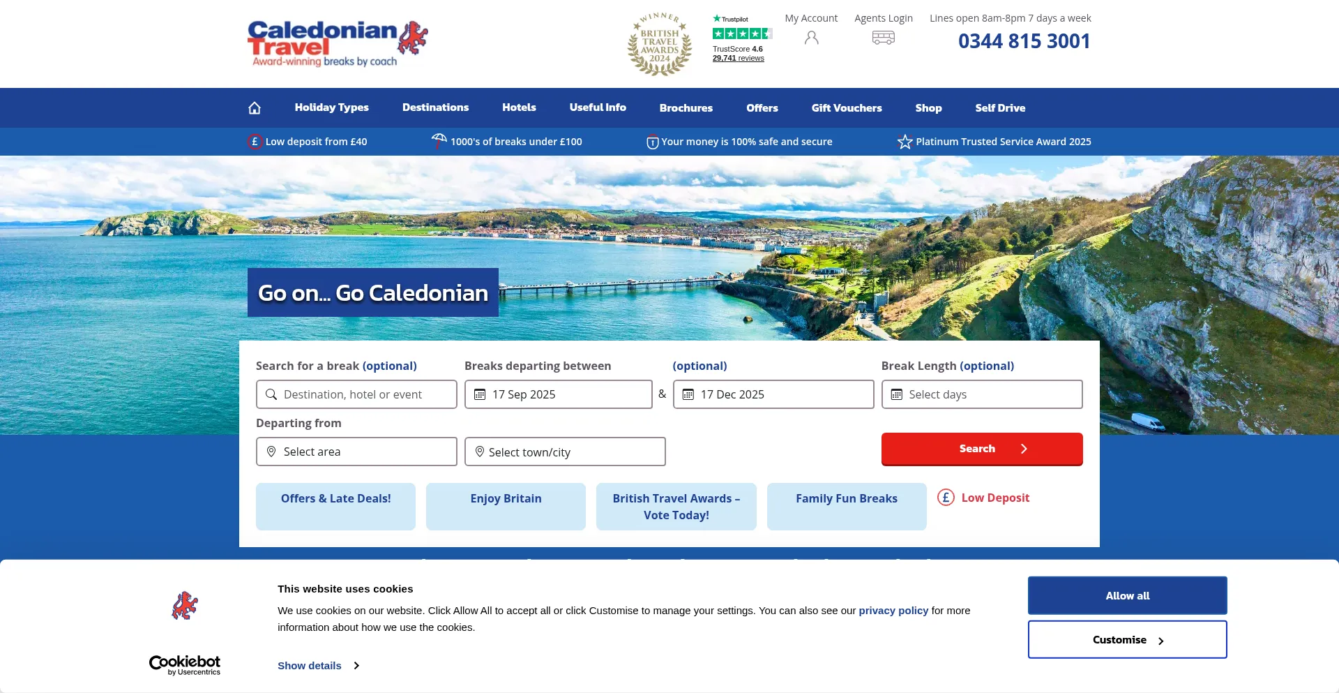 ¿És Seguro y Confiable Caledoniantravel.com?