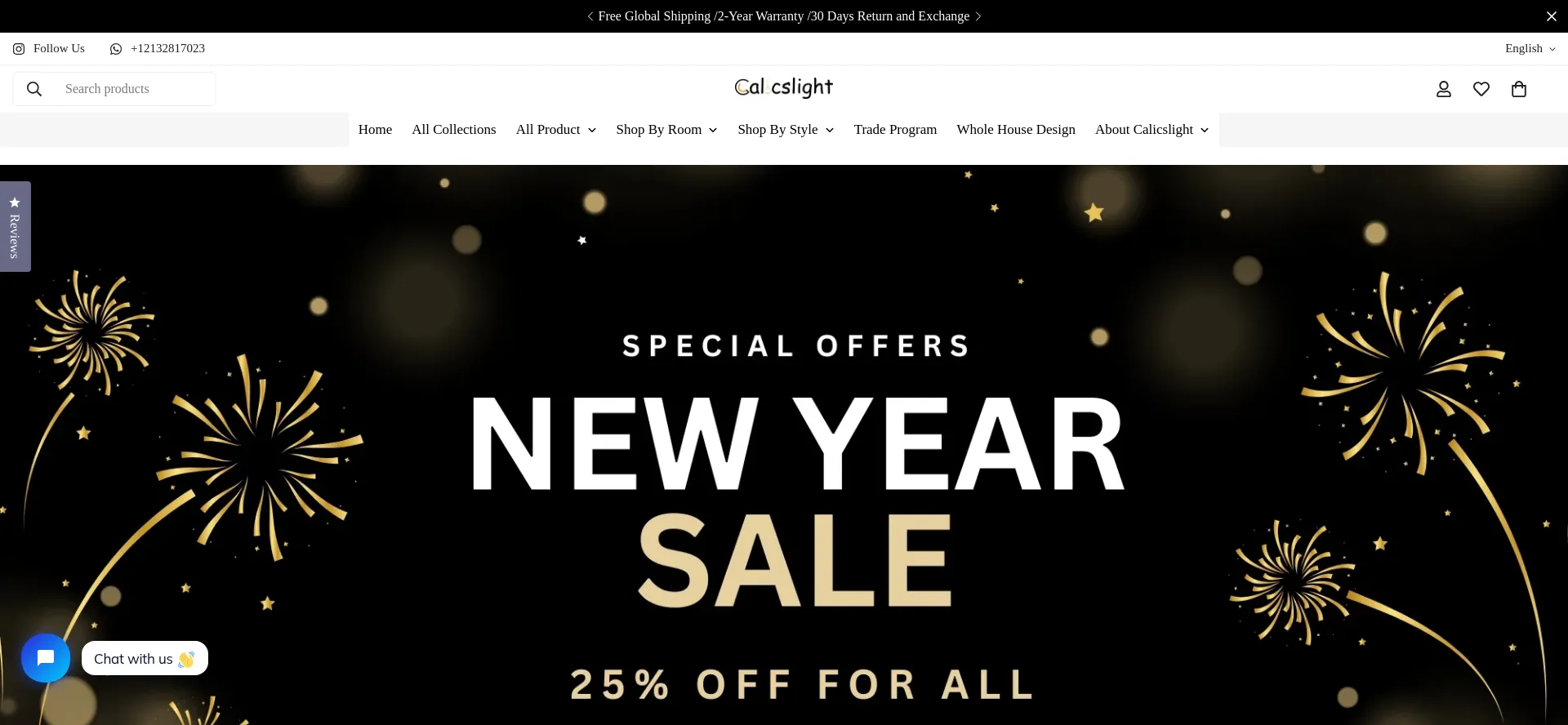 Website screenshot of Calicslight.com