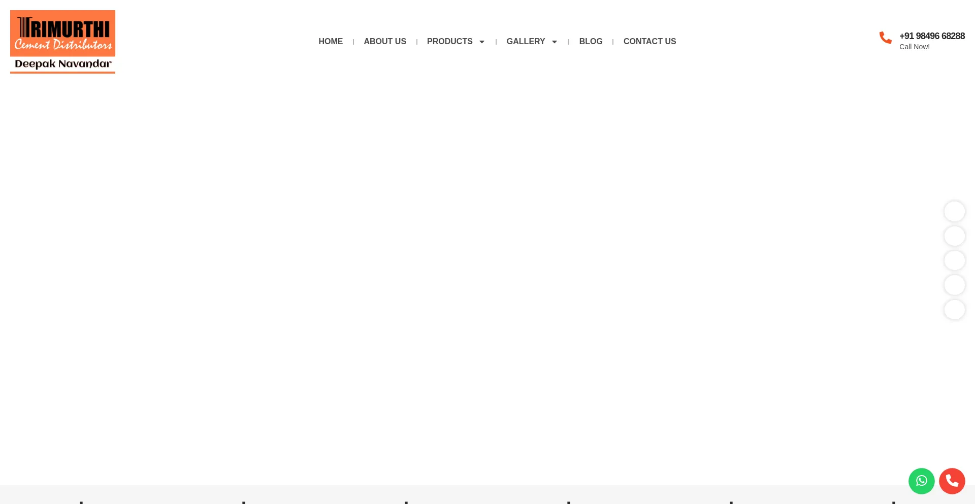 Website screenshot of Call4cement.com