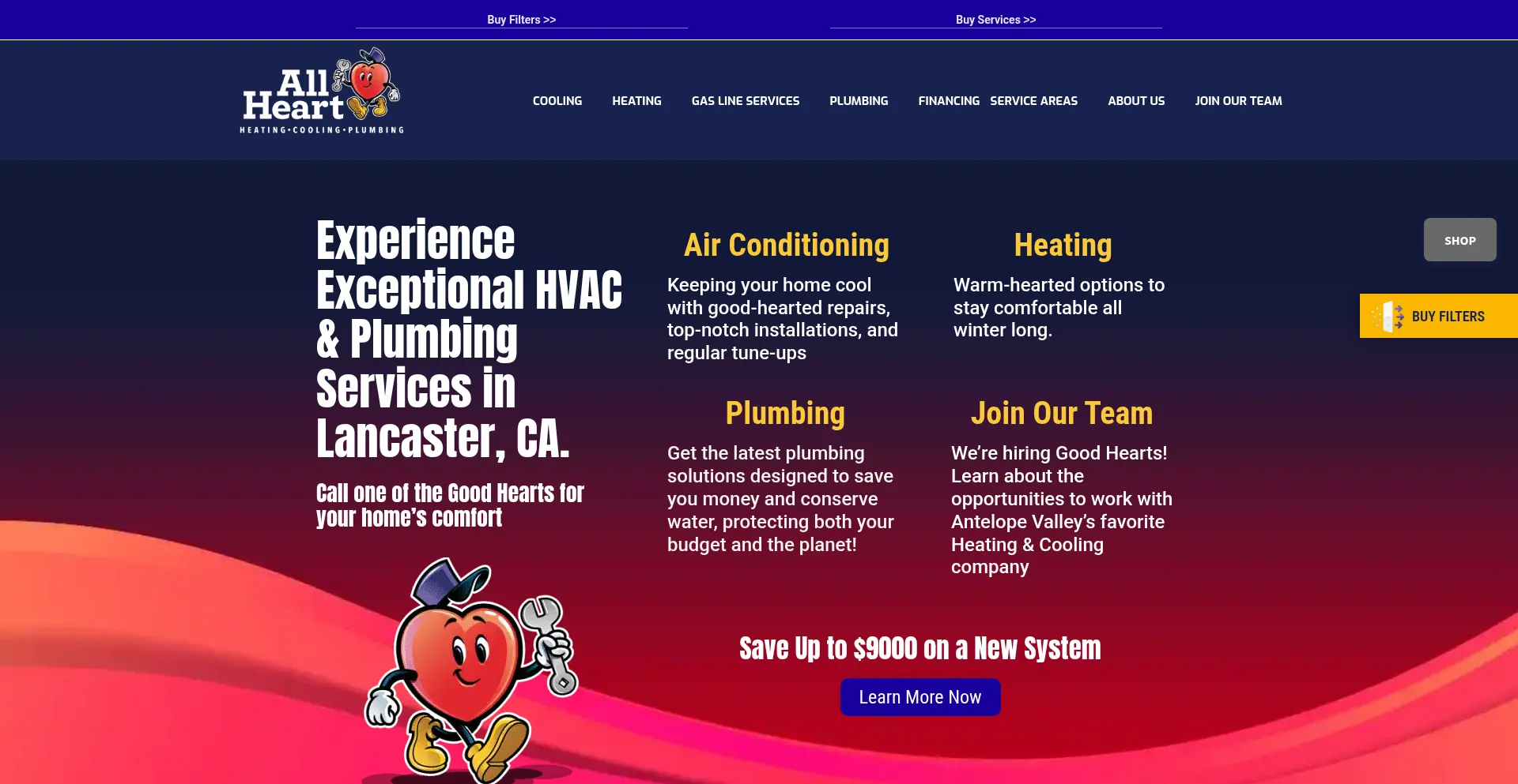 Website screenshot of Callallheart.com