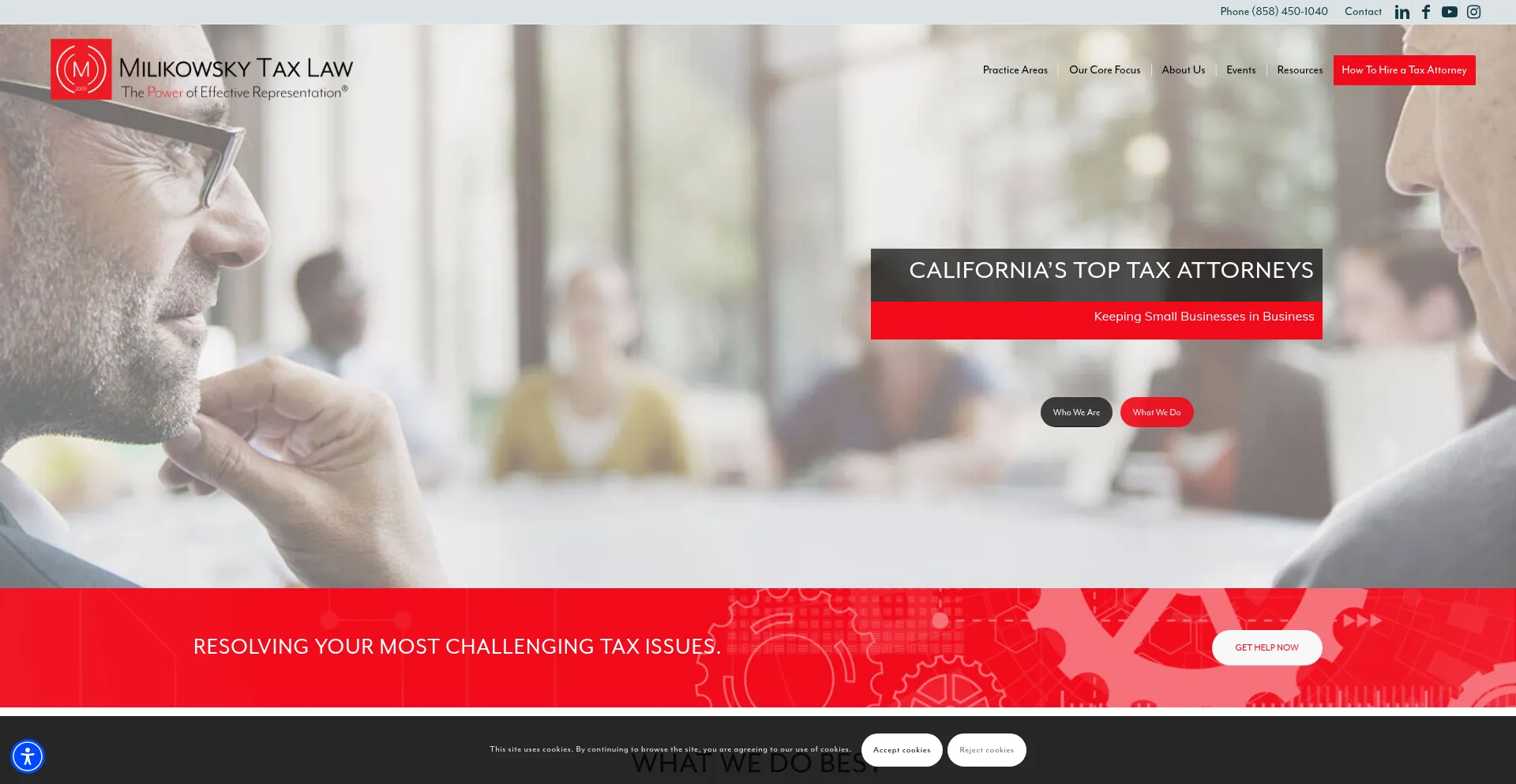Website screenshot of Caltaxadviser.com