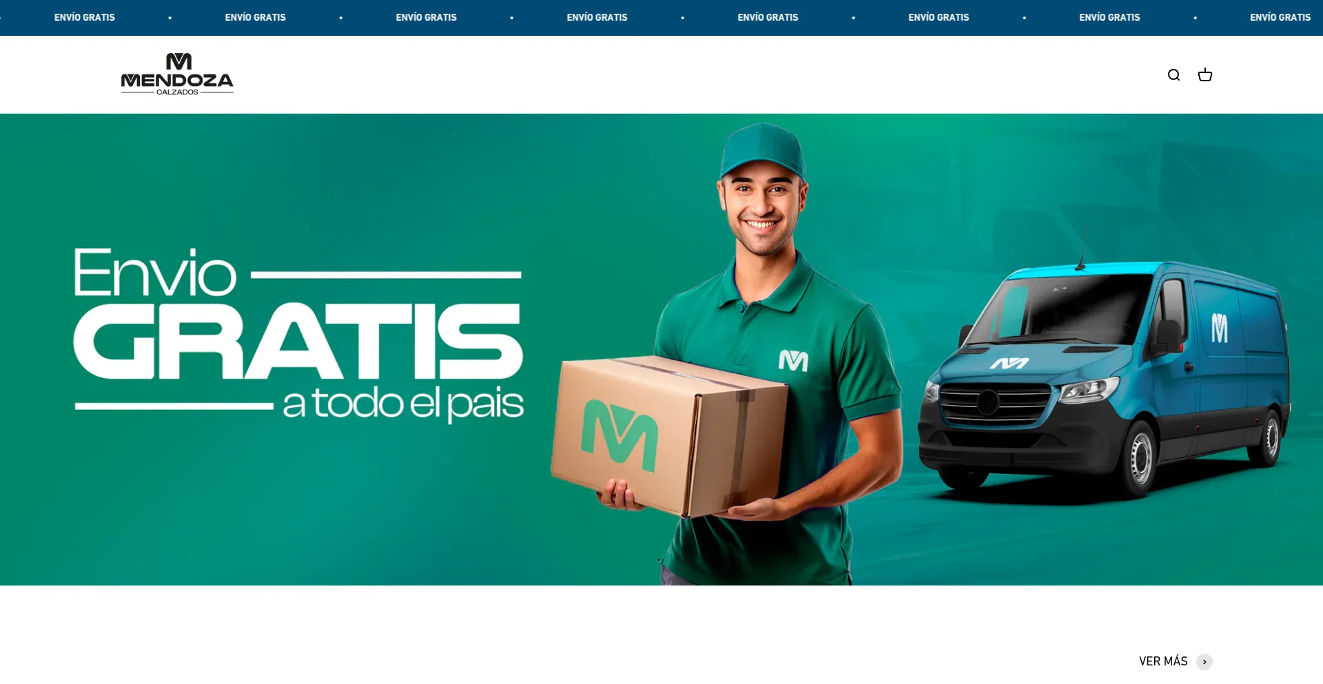 Website screenshot of Calzadosmendoza.com