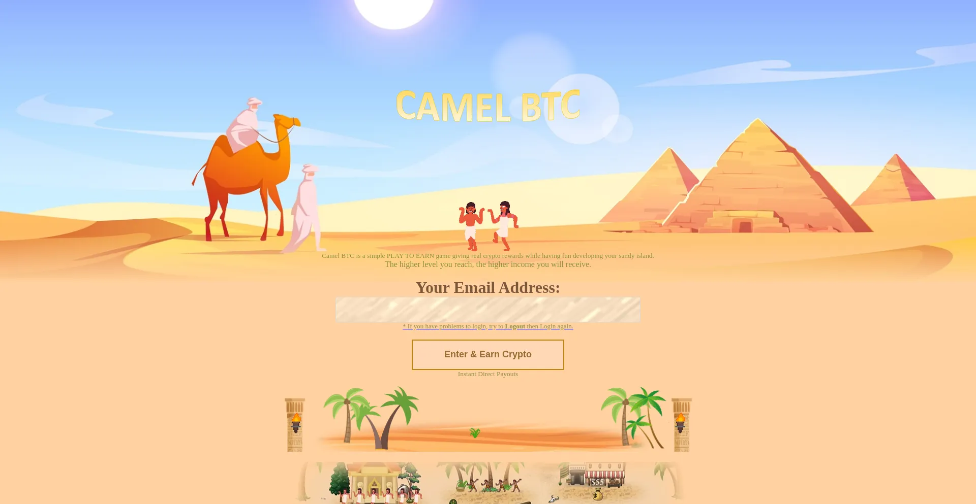Website screenshot of Camelbtc.com