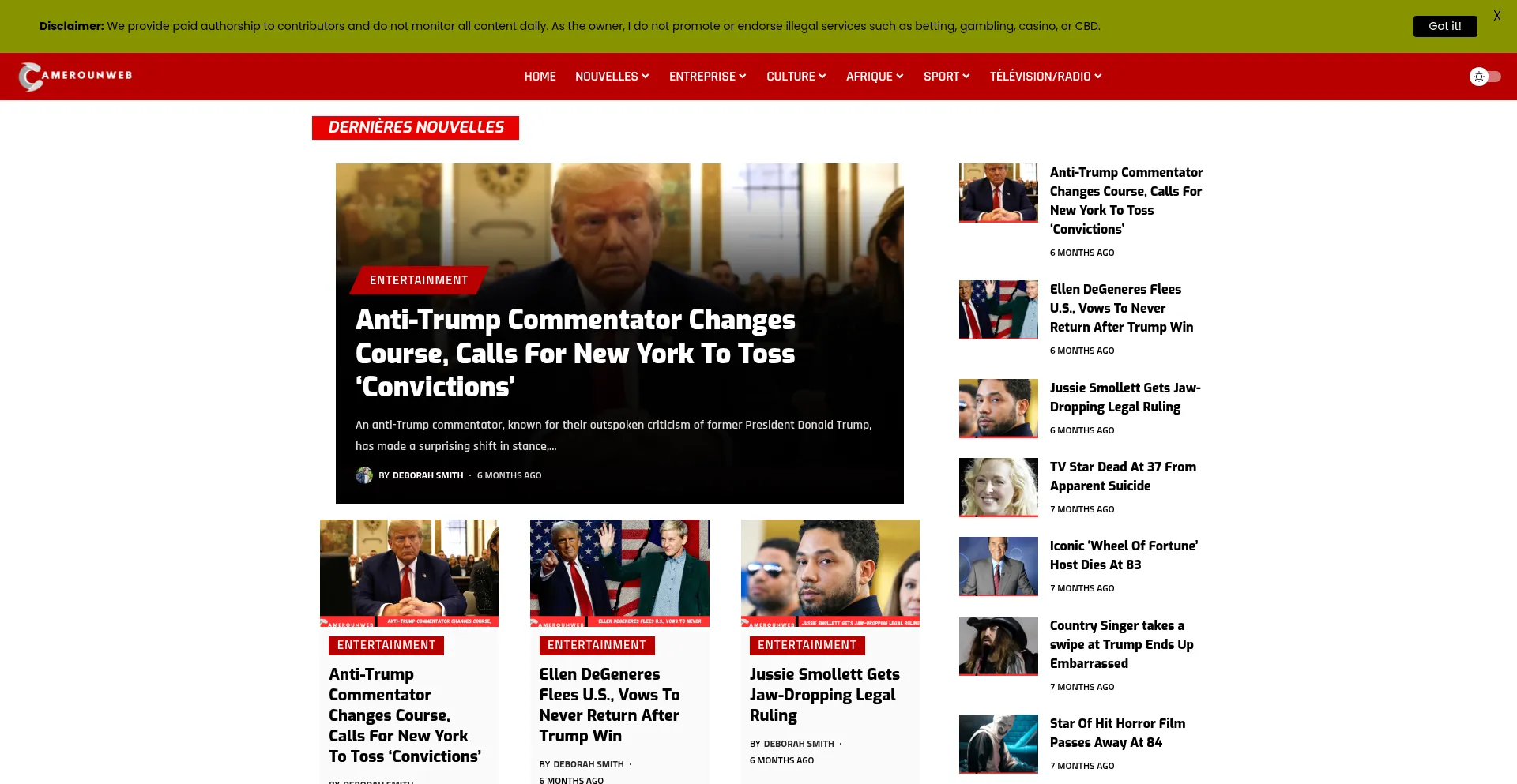 Camerounweb.org Screenshot