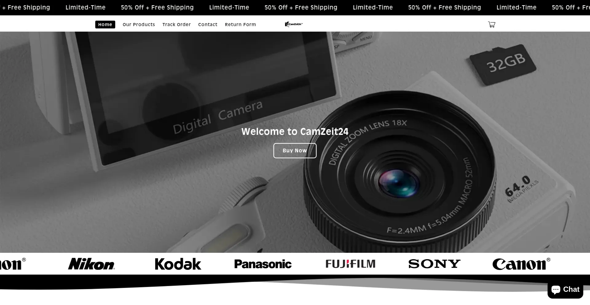 Website screenshot of Camzeit24.com