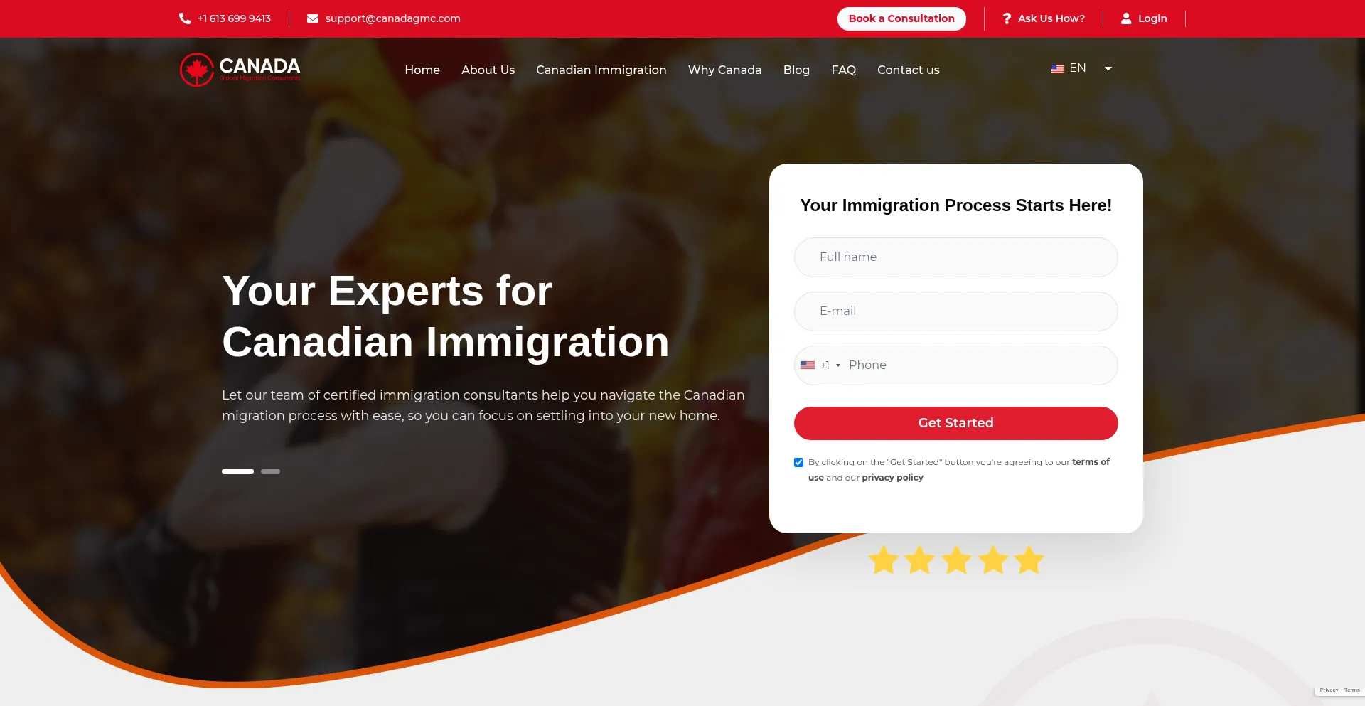 Website screenshot of Canadagmc.com