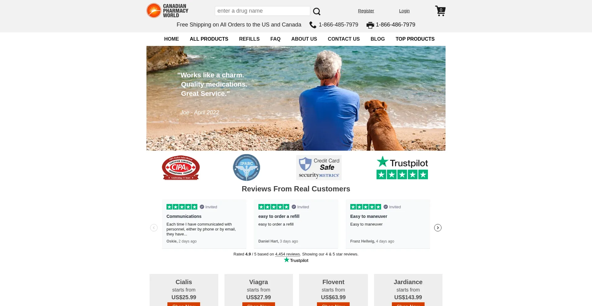 ¿És Seguro y Confiable Canadianpharmacyworld.com?