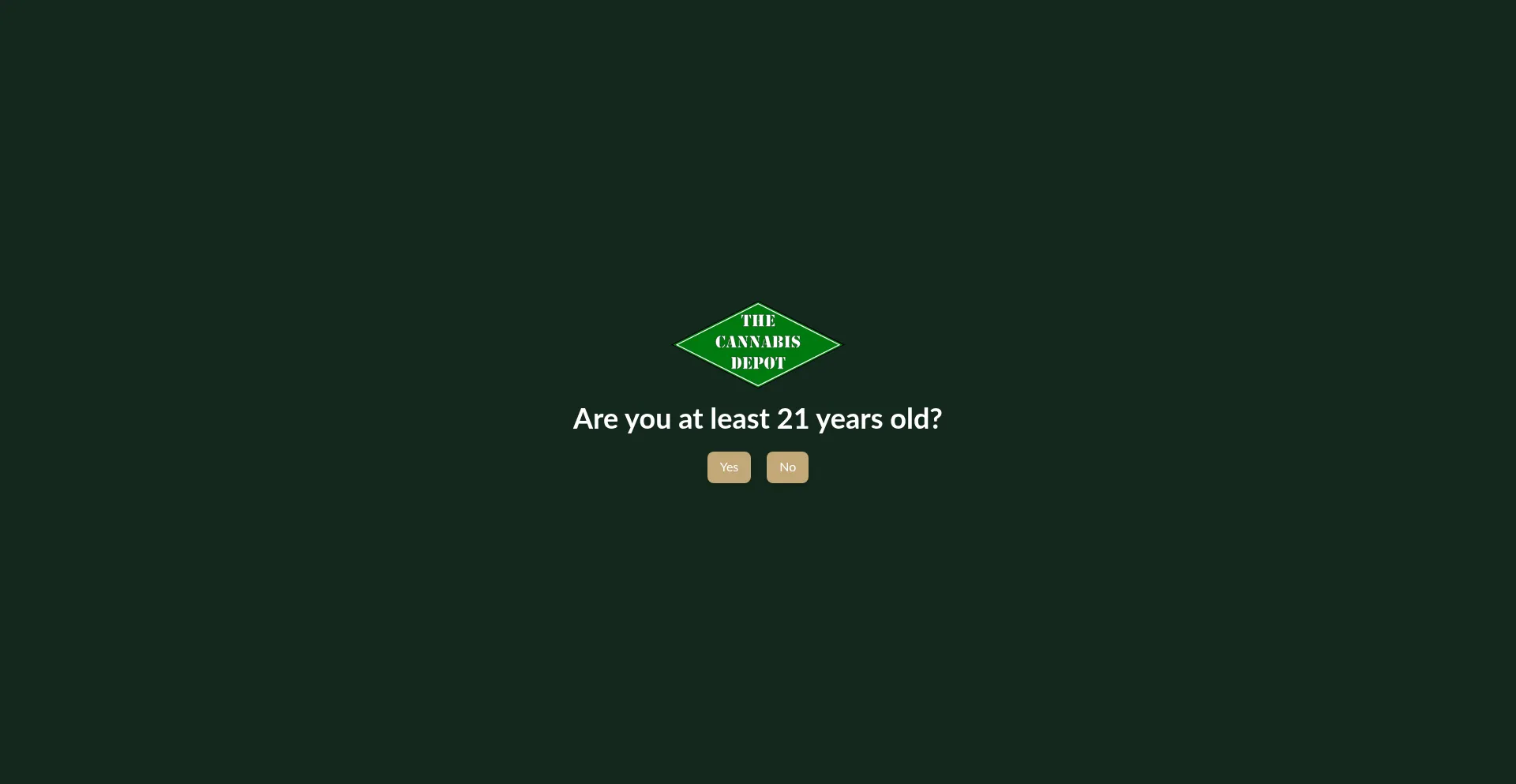 Website screenshot of Cannabisdepotco.com