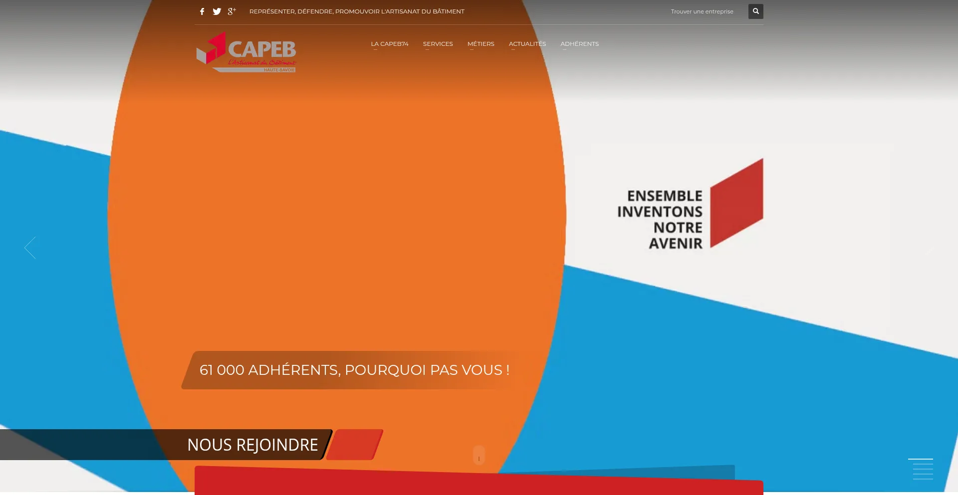 Website screenshot of Capeb74.fr