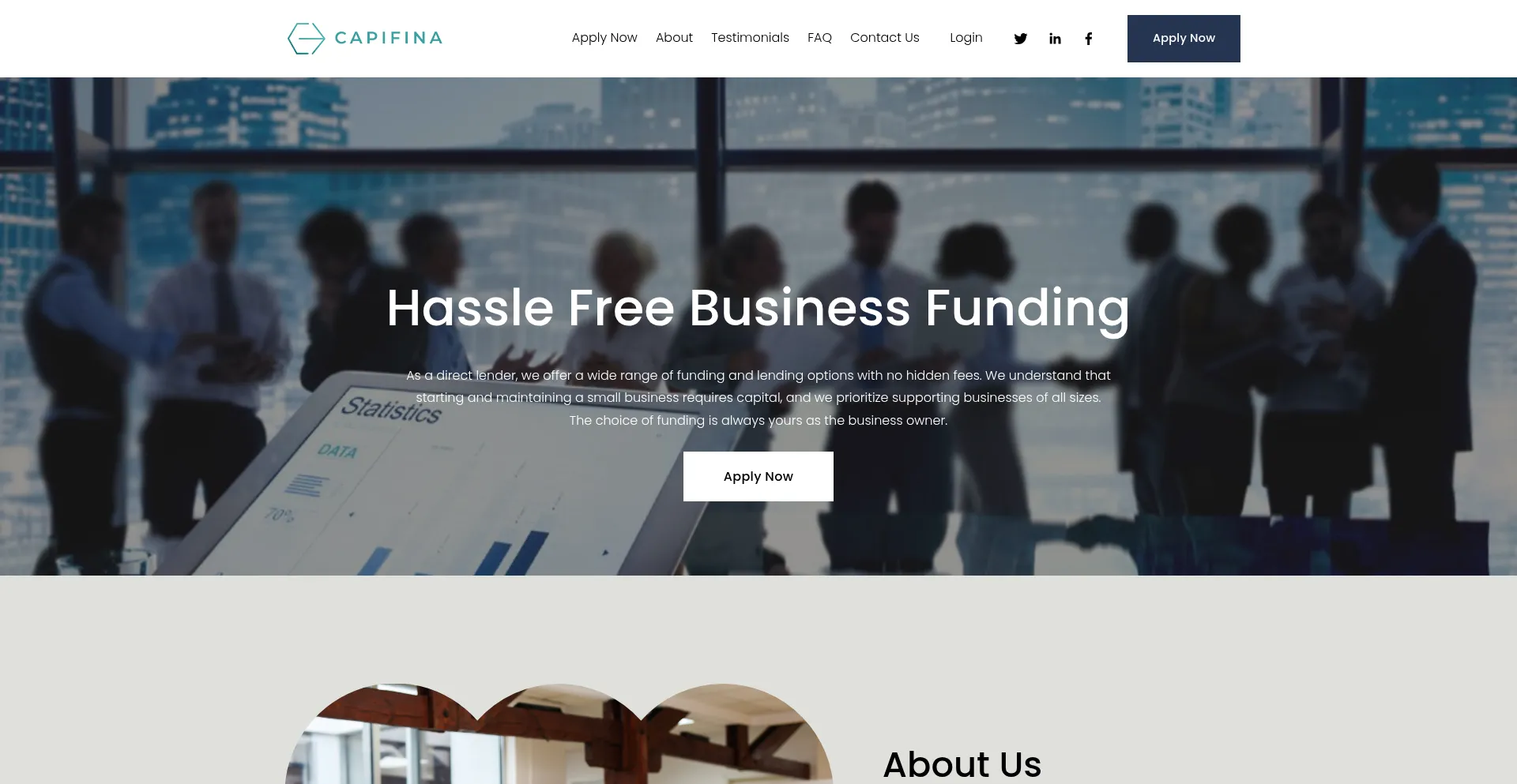 Website screenshot of Capifina.net