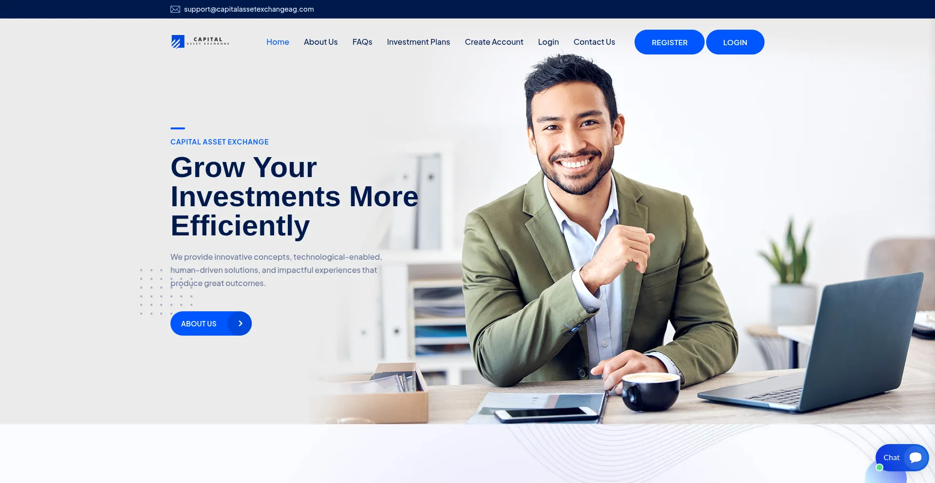 Website screenshot of Capitalassetexchangeag.com