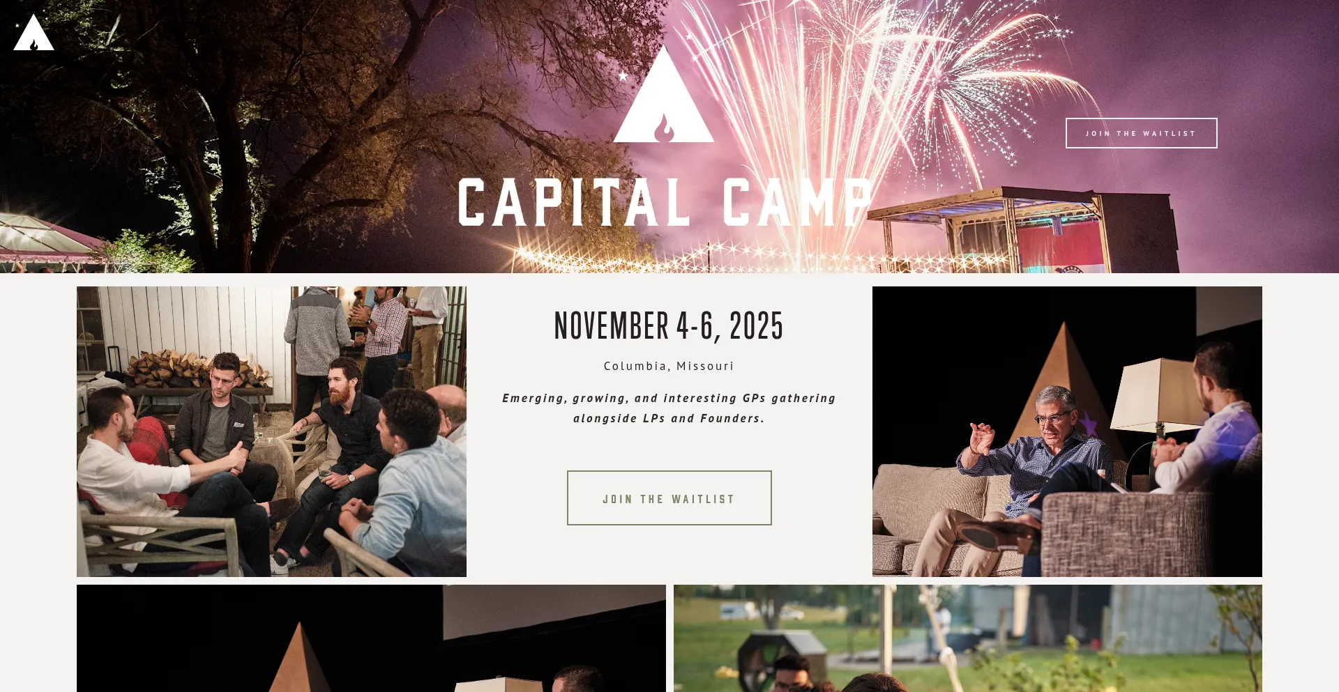 Website screenshot of Capitalcamp.com
