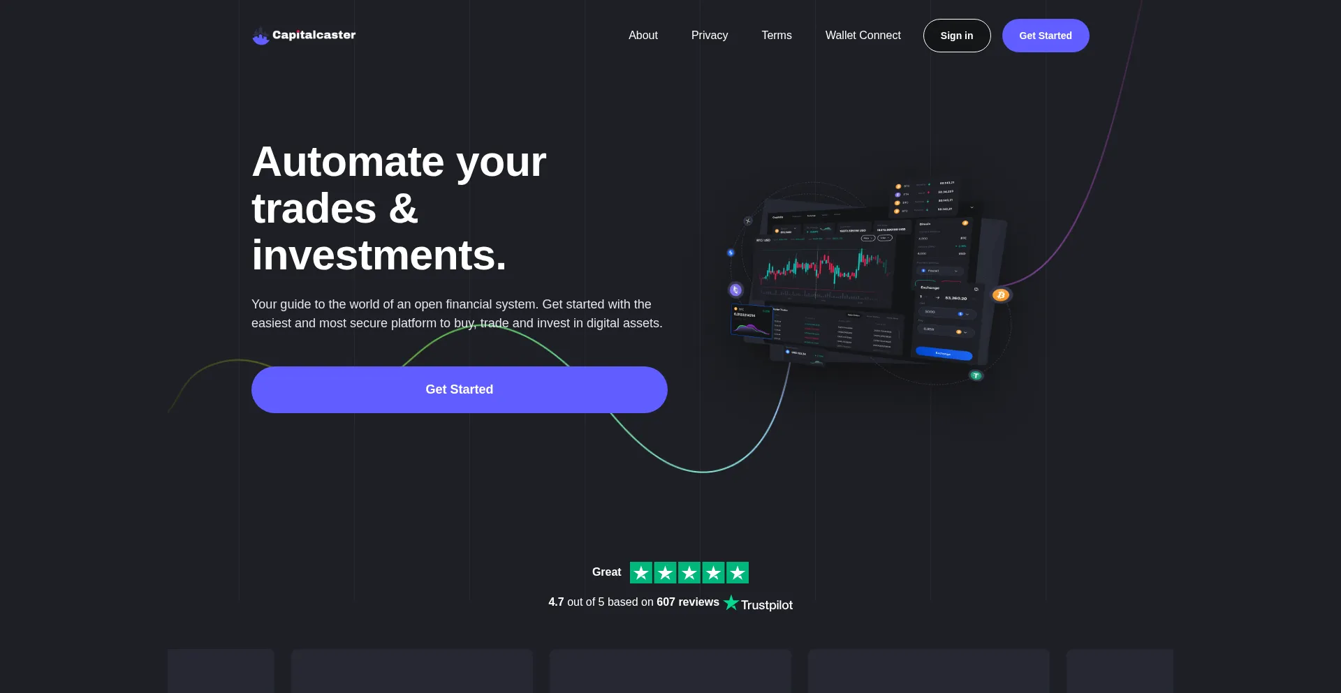Website screenshot of Capitalcaster.com