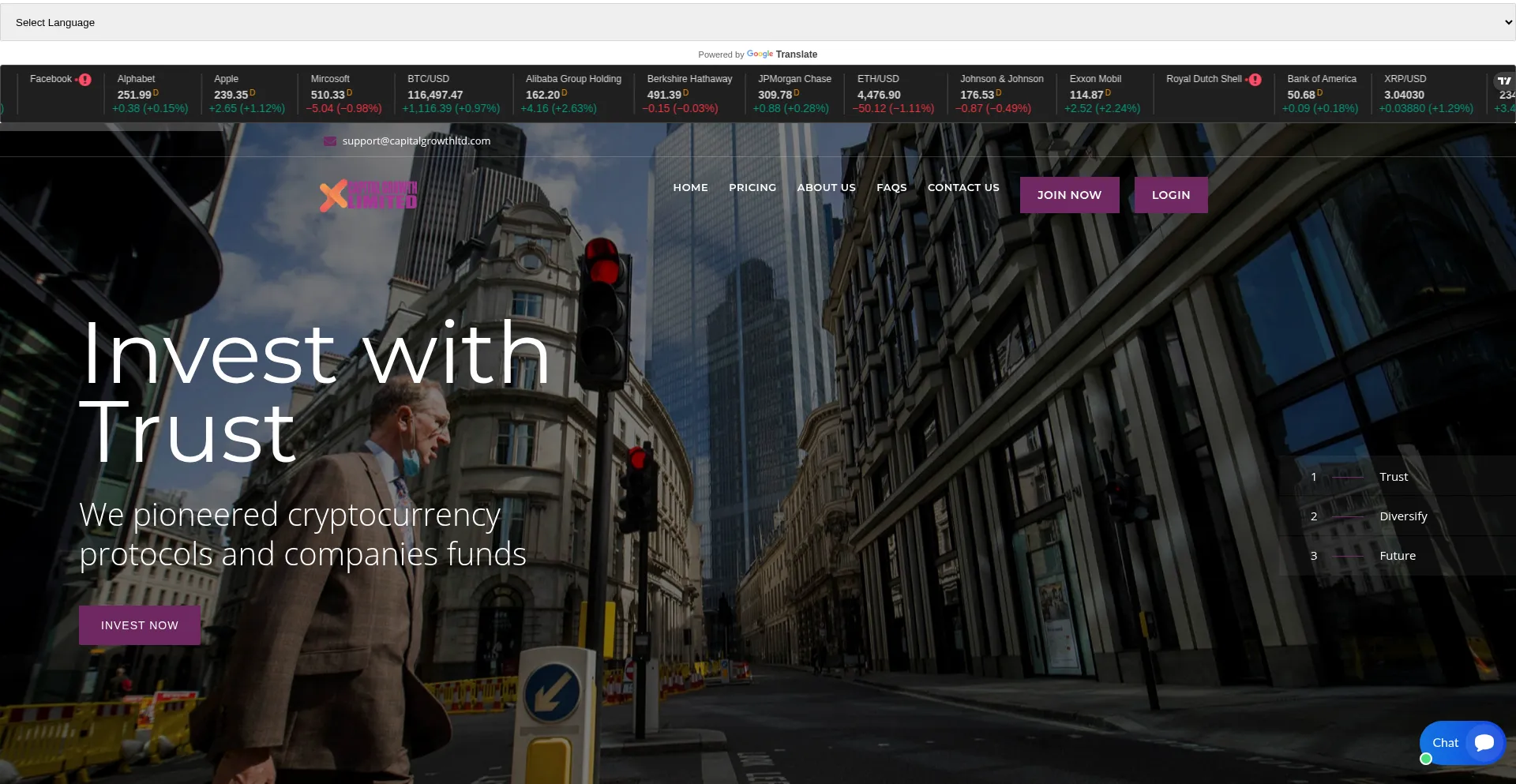 ¿És Seguro y Confiable Capitalgrowthltd.com?