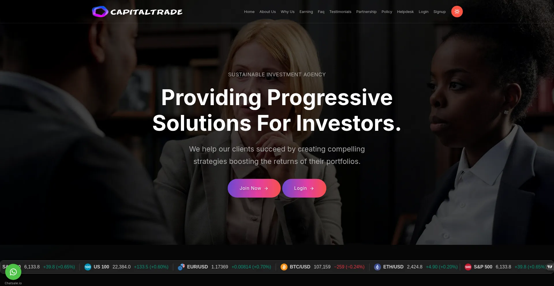 Website screenshot of Capitaltrade.ltd